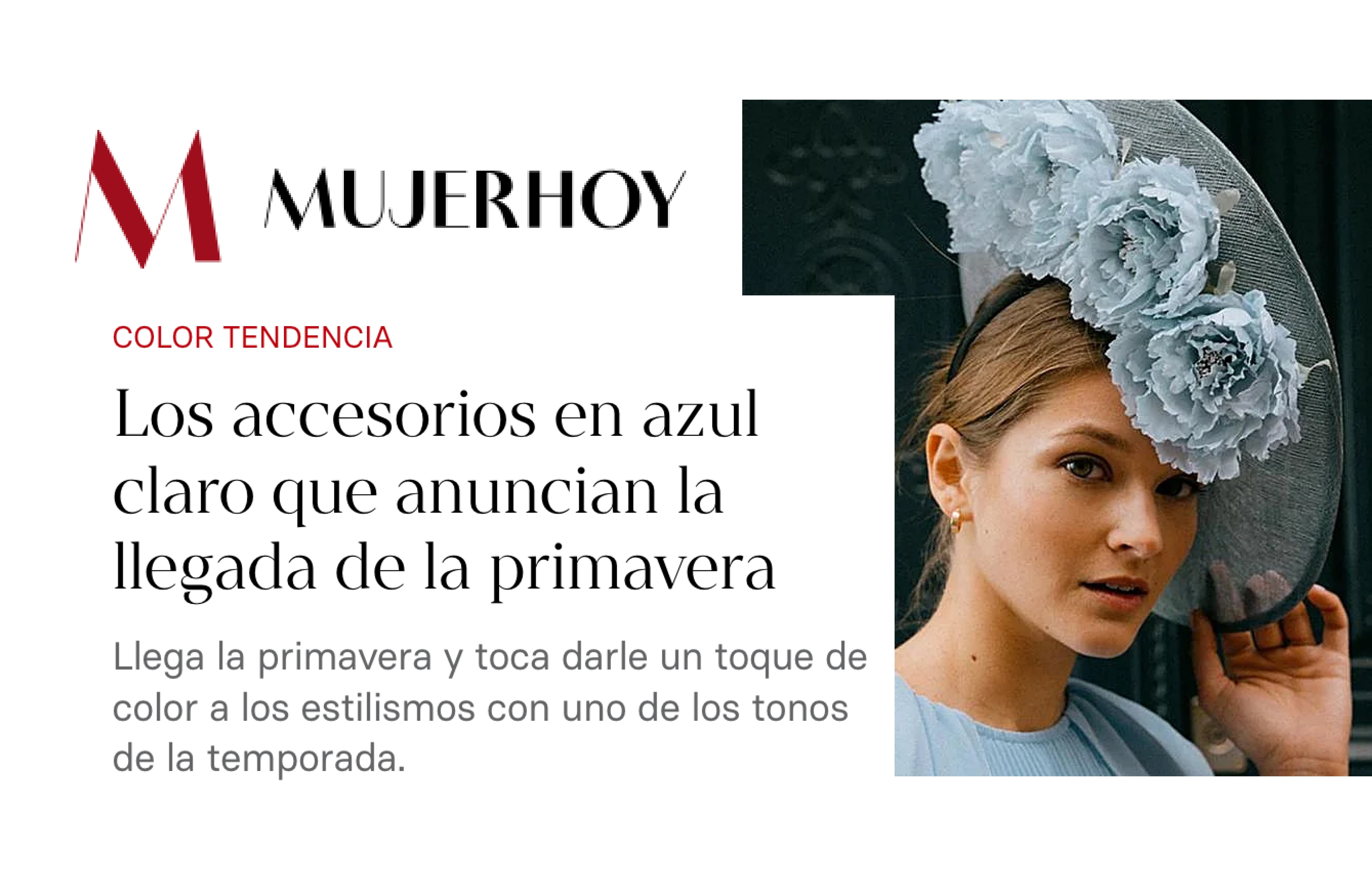 Los accesorios en azul claro que anuncian la llegada de la primavera