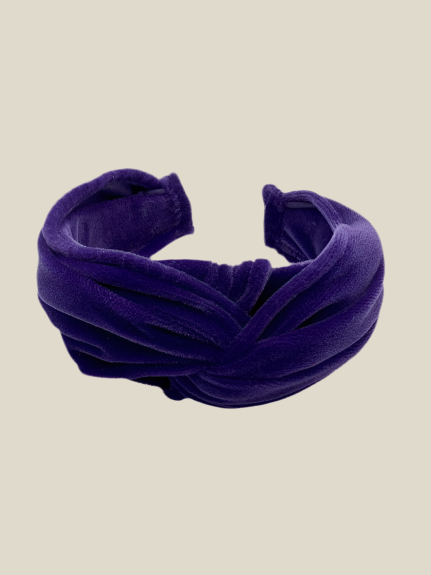Purple Baroness Velvet Headband