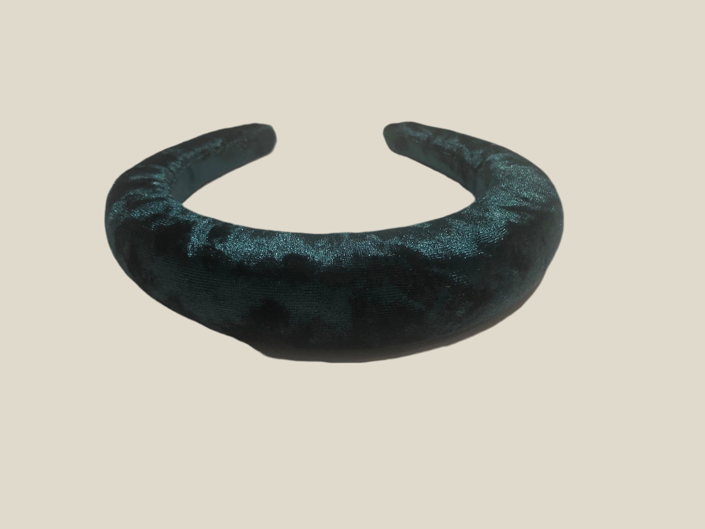 Diadema Roca verde botella de terciopelo