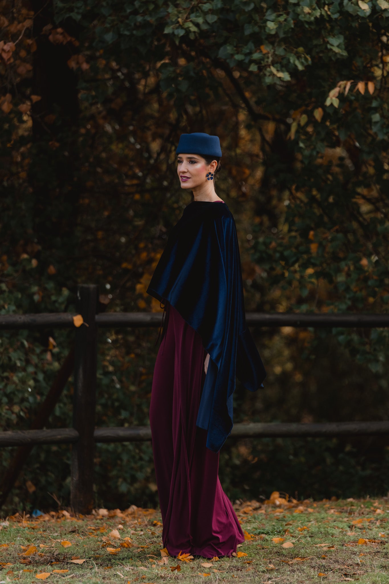 Capa de terciopelo Marino