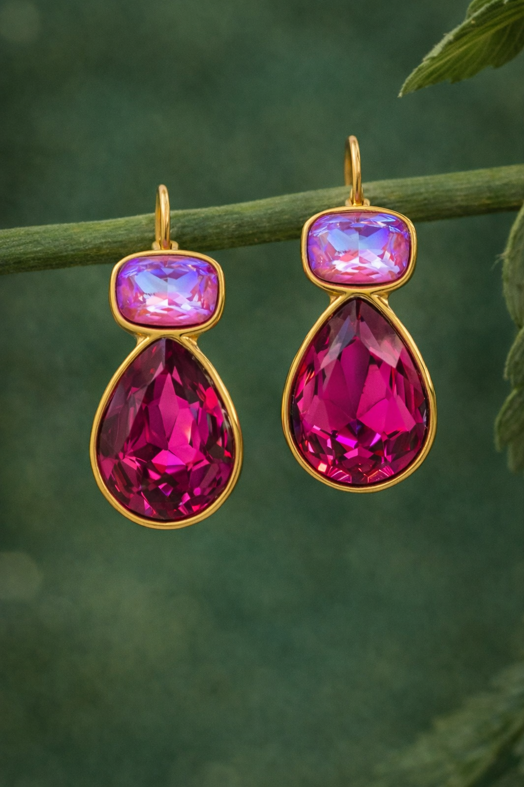 Pendientes Drop Rosa