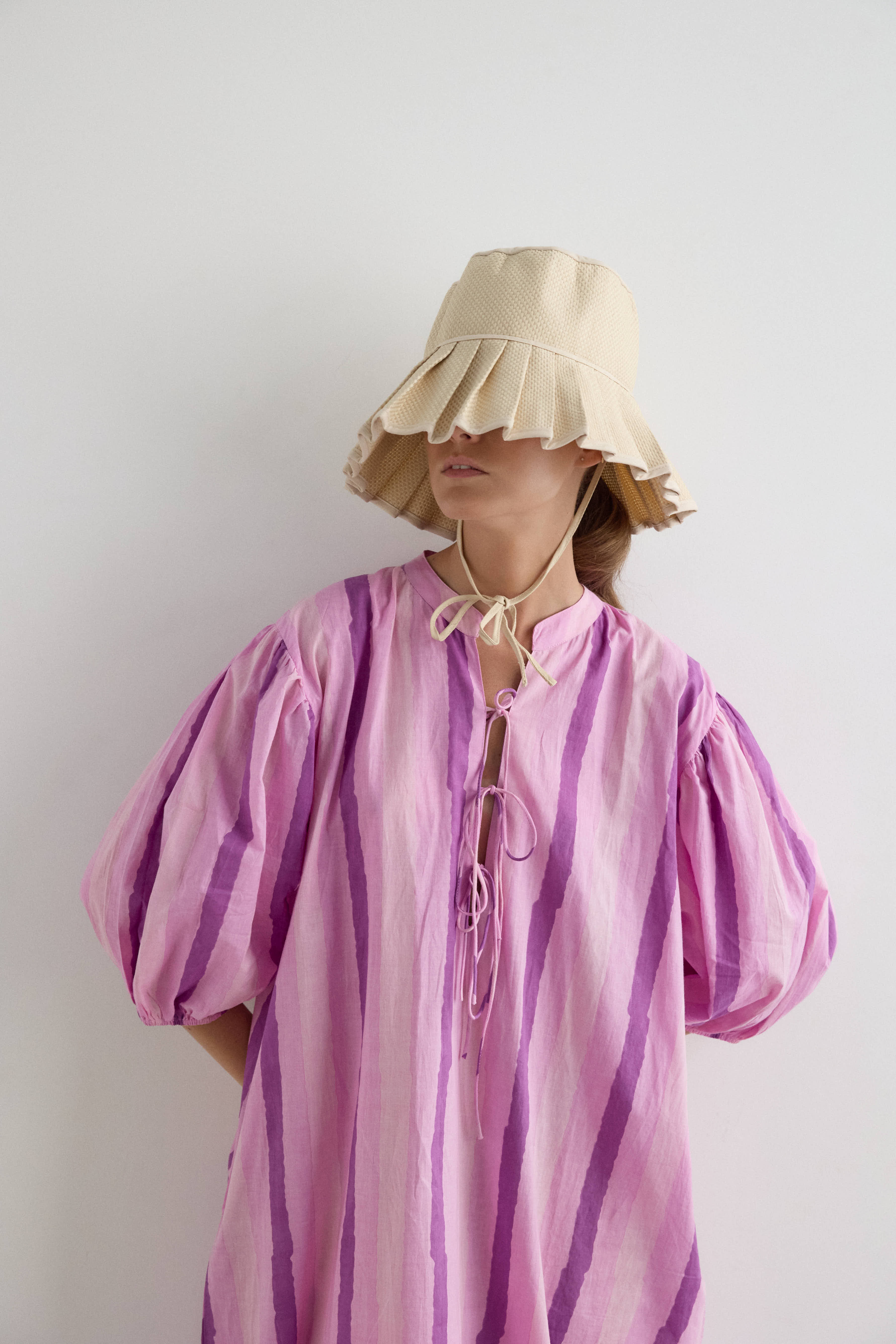 Beige Umbrella Hat