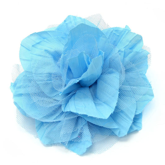 Flor tul azul