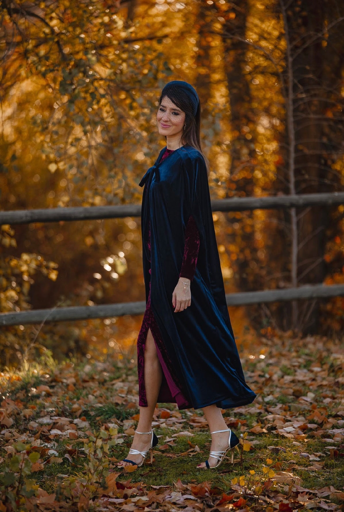 Capa de terciopelo Azul Marino