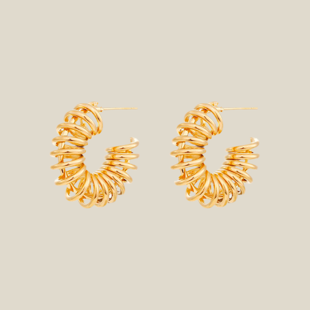 P gold hoops