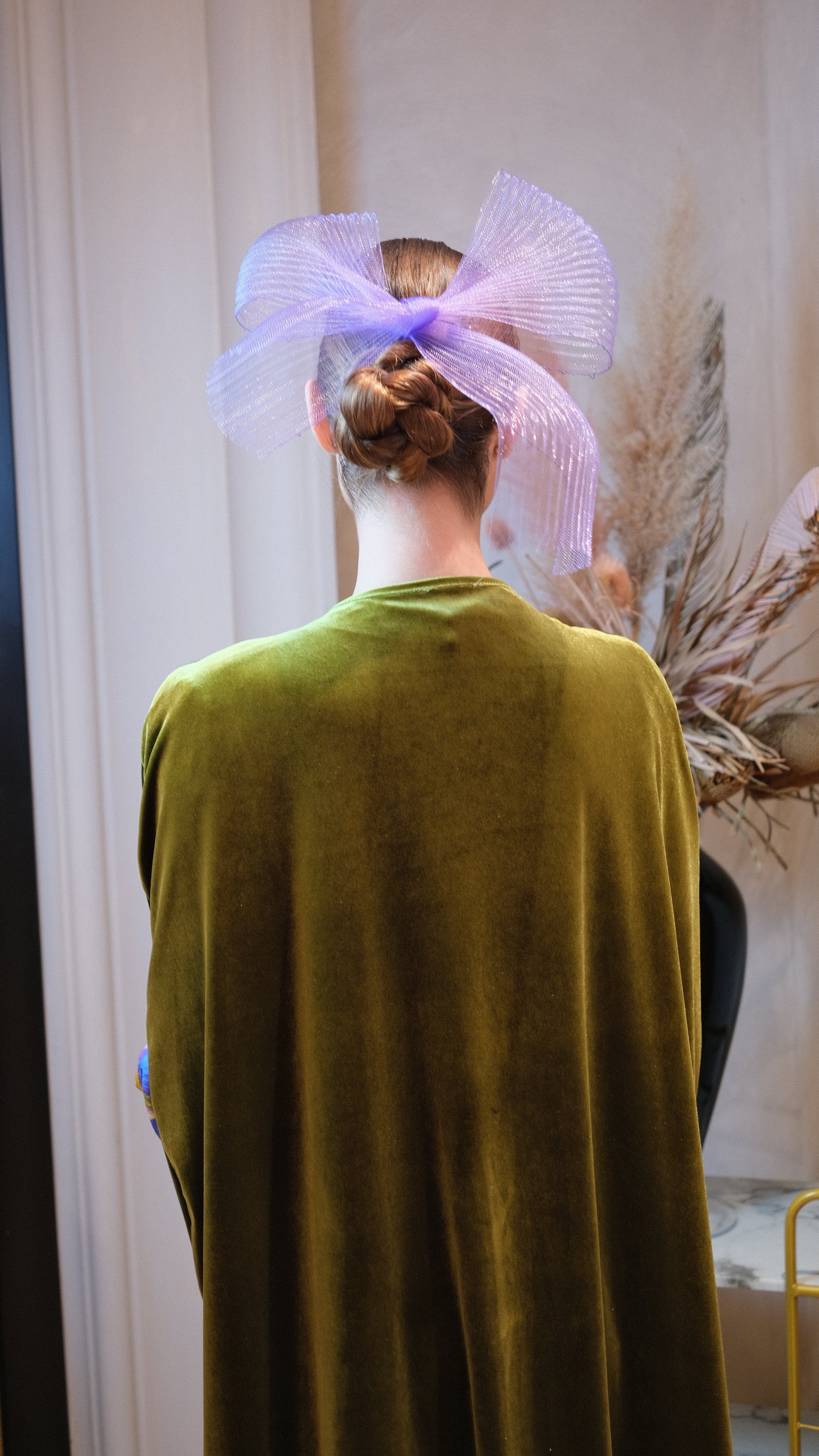 Lazo Ribbon plisado lila