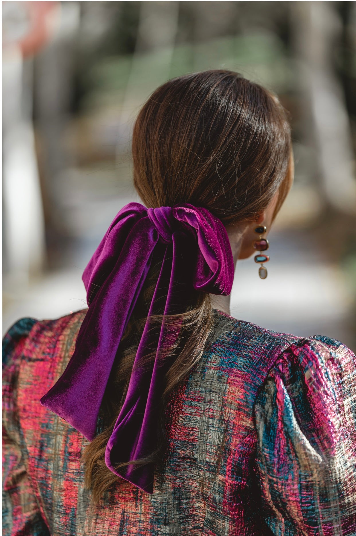 Lazo Ribbon buganvilla terciopelo