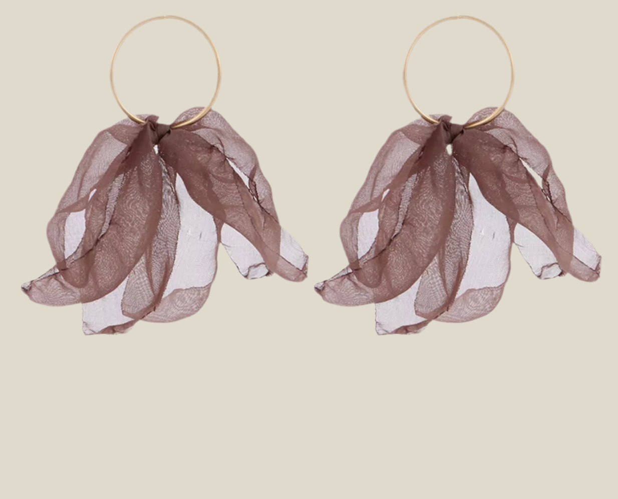 Pendientes Aire marrón