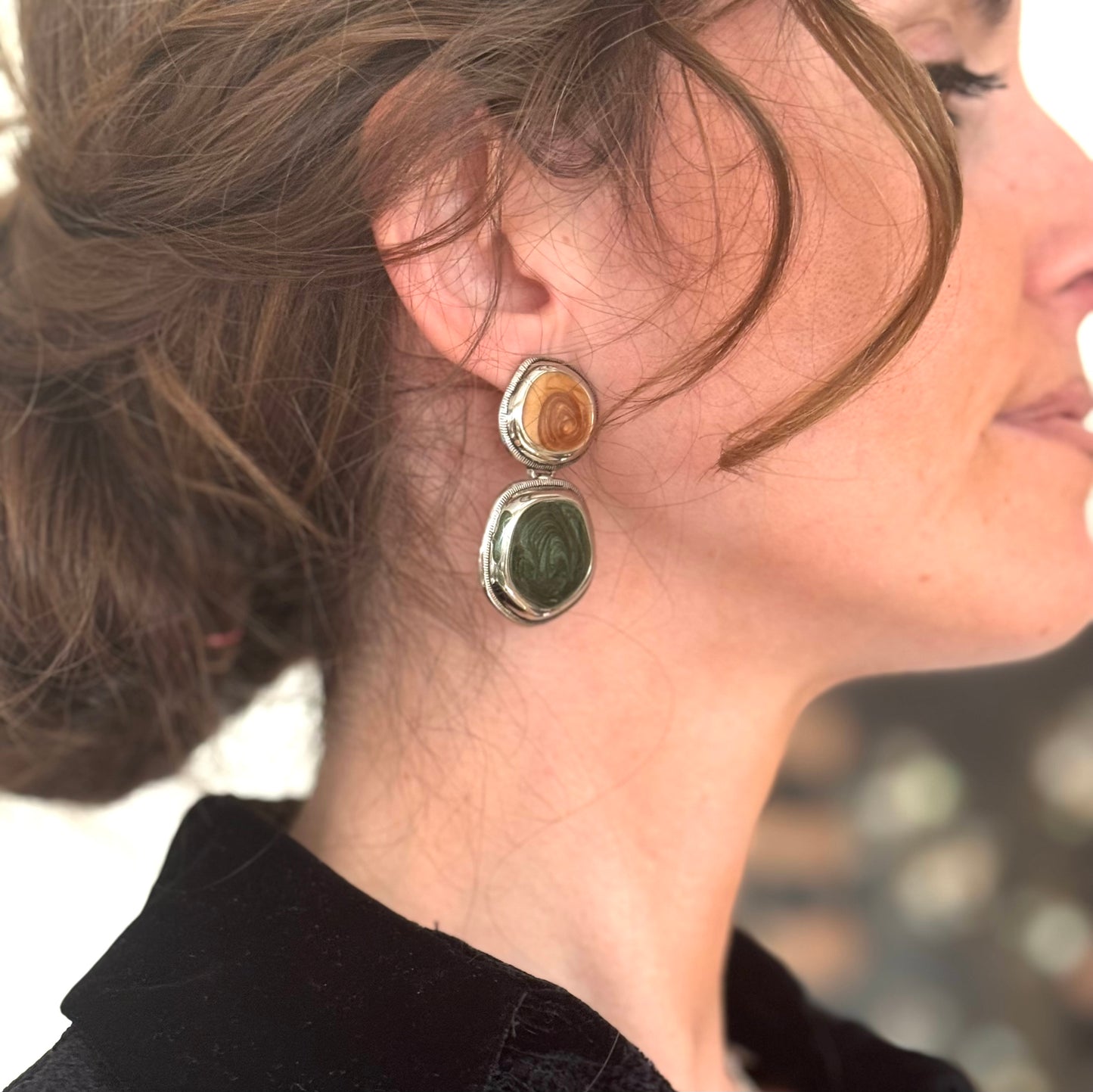 Pendientes Cremades verde