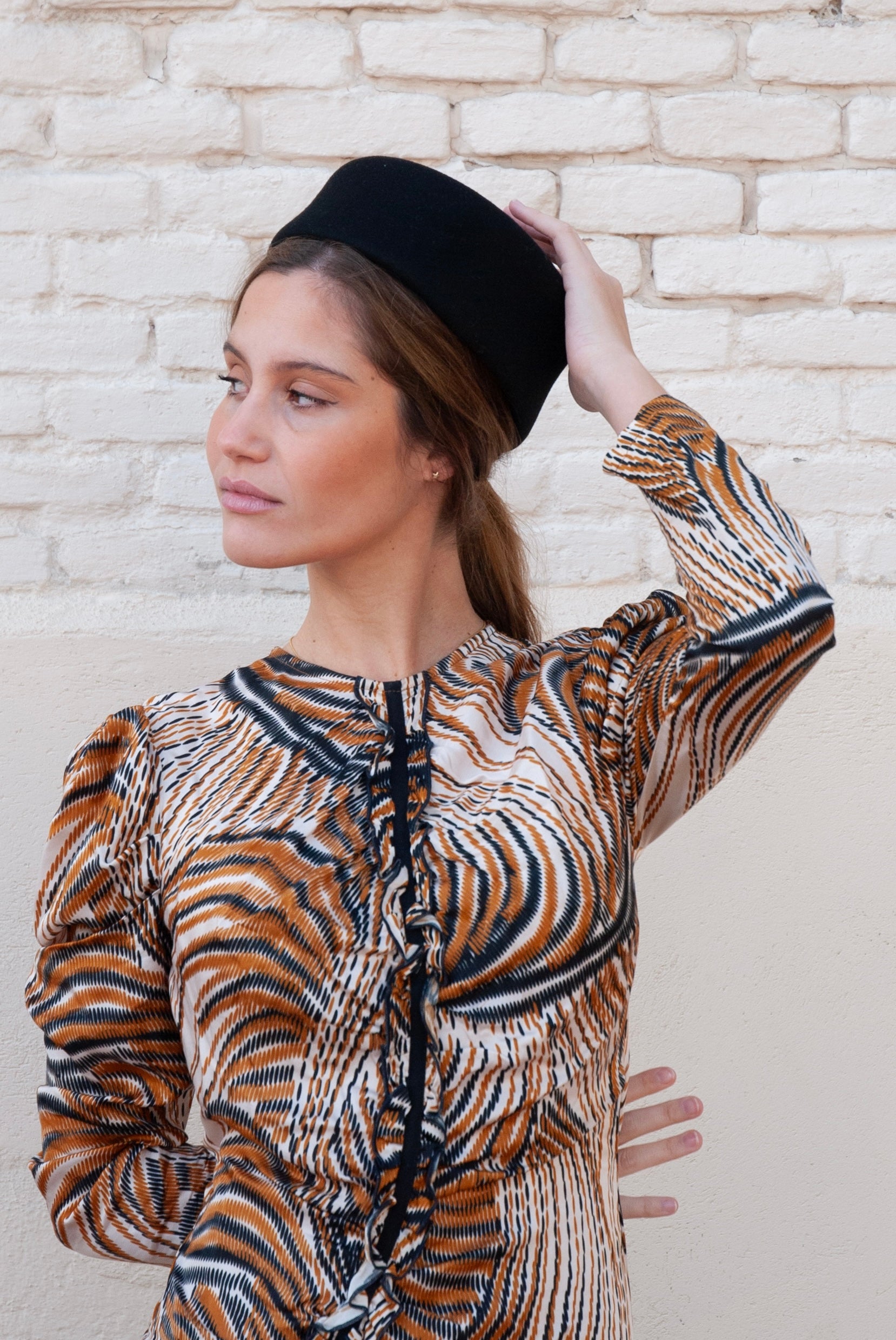 Tocado Casquete Jackie negro