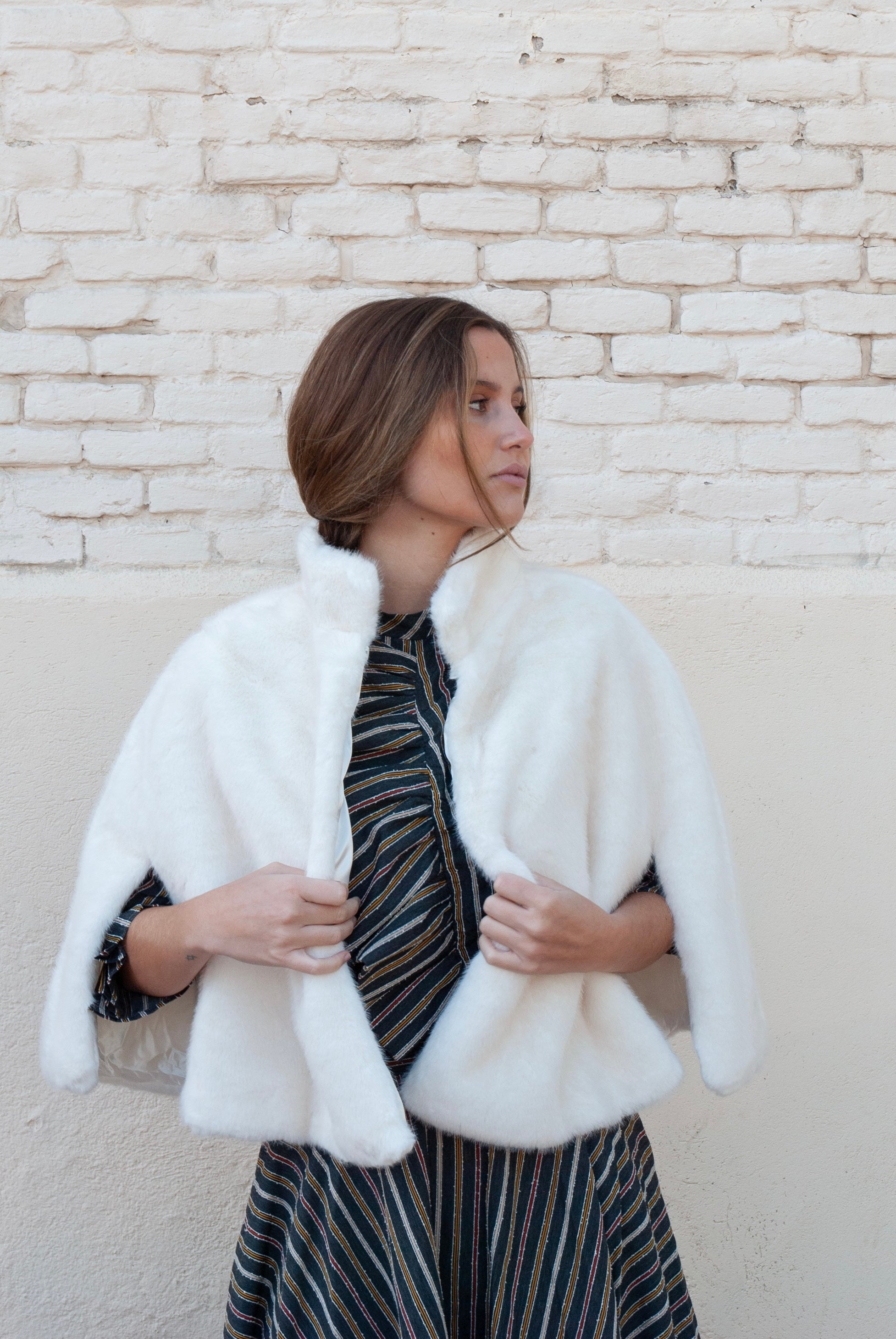 Chaqueta de pelo Blanca