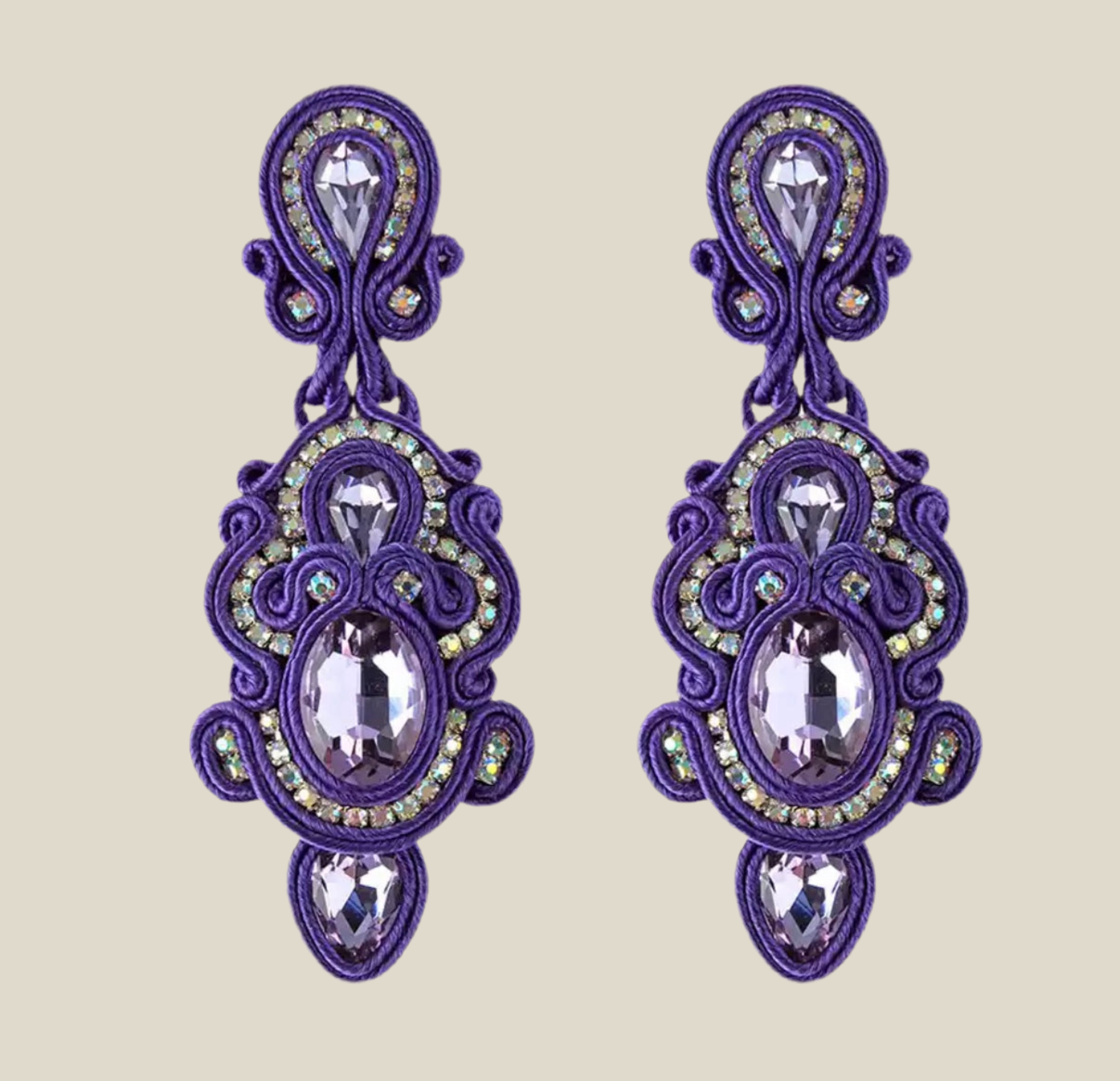 Pendientes Giralda morado