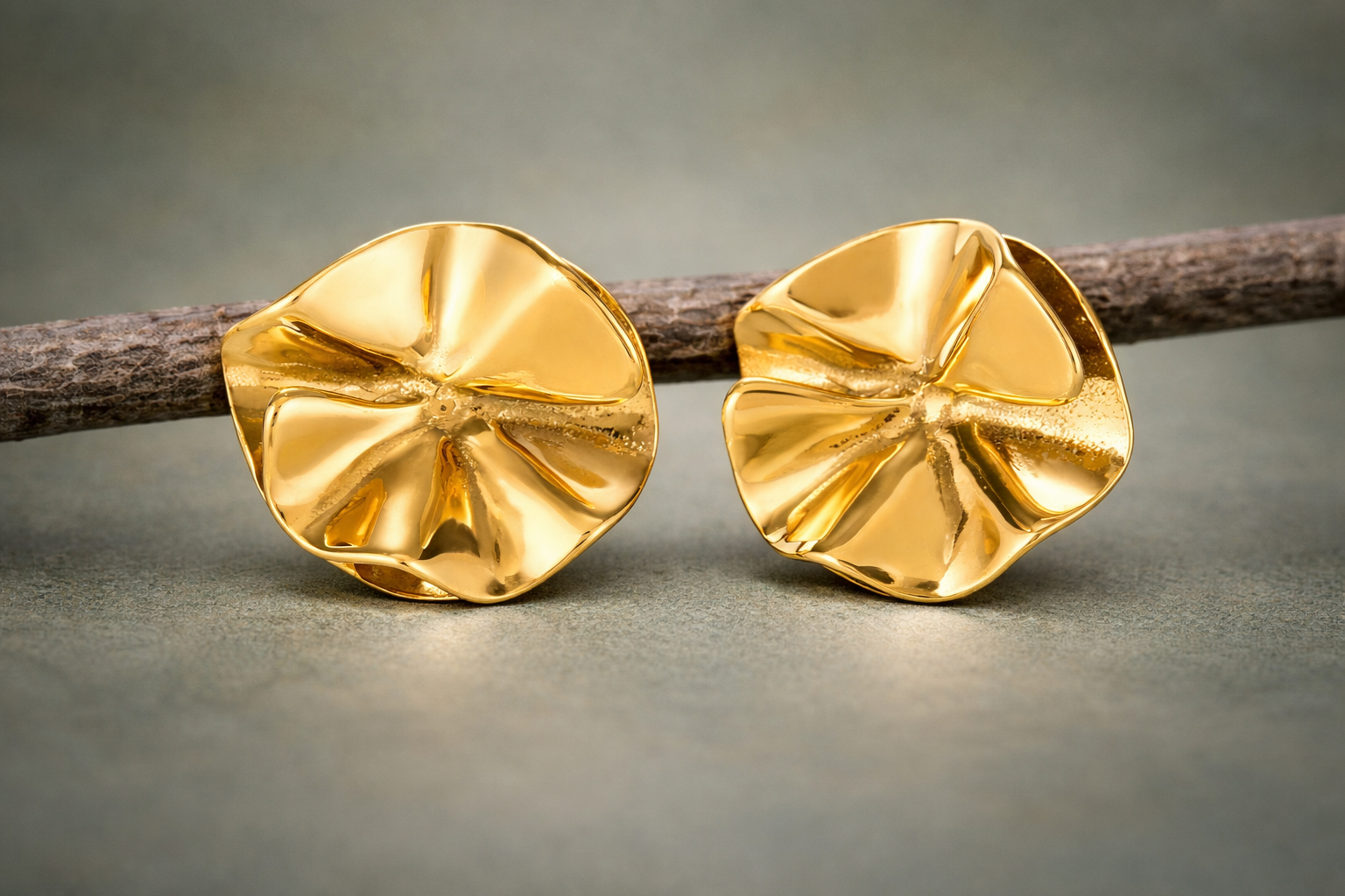 Pendientes Alhelí oro