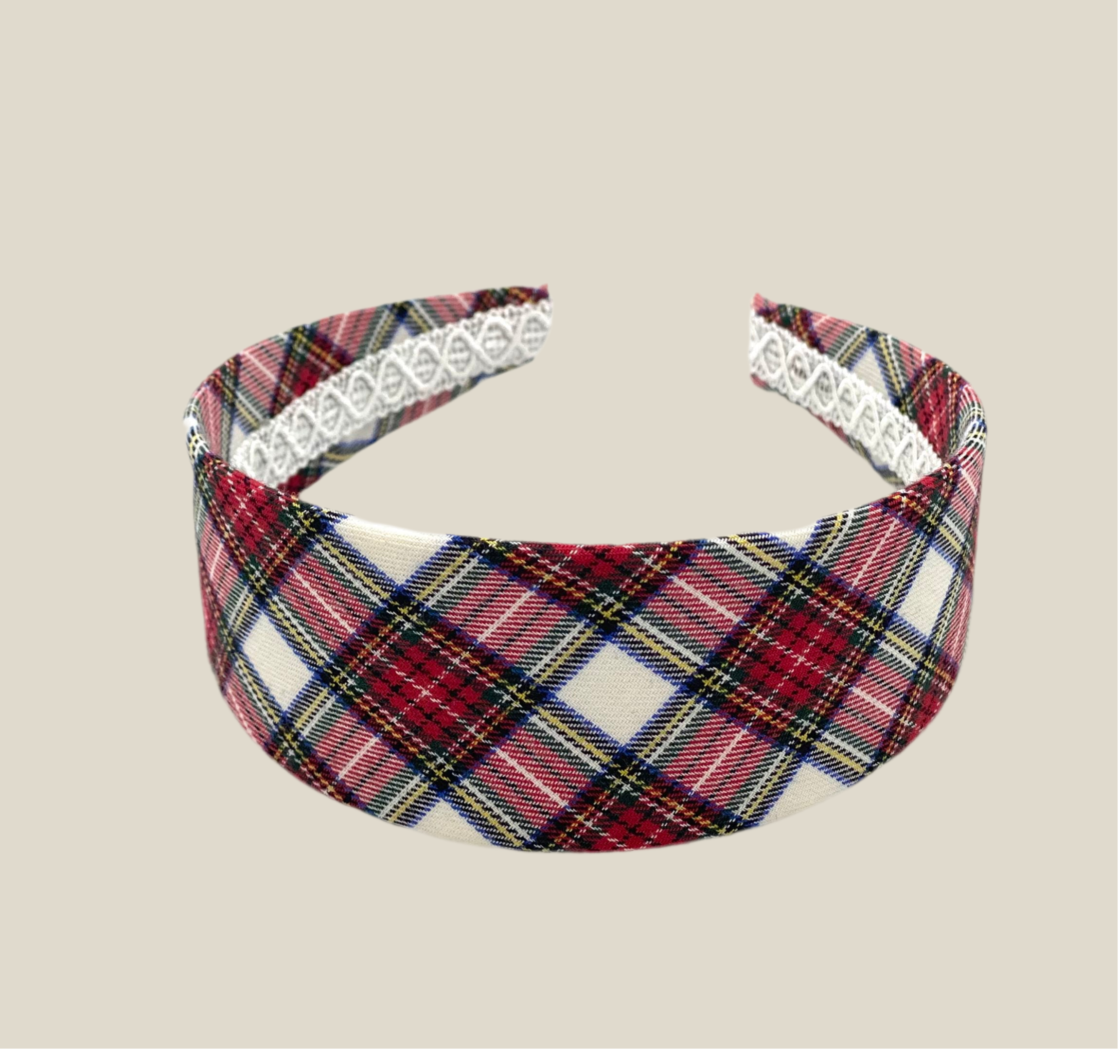 Wide red Scottish headband