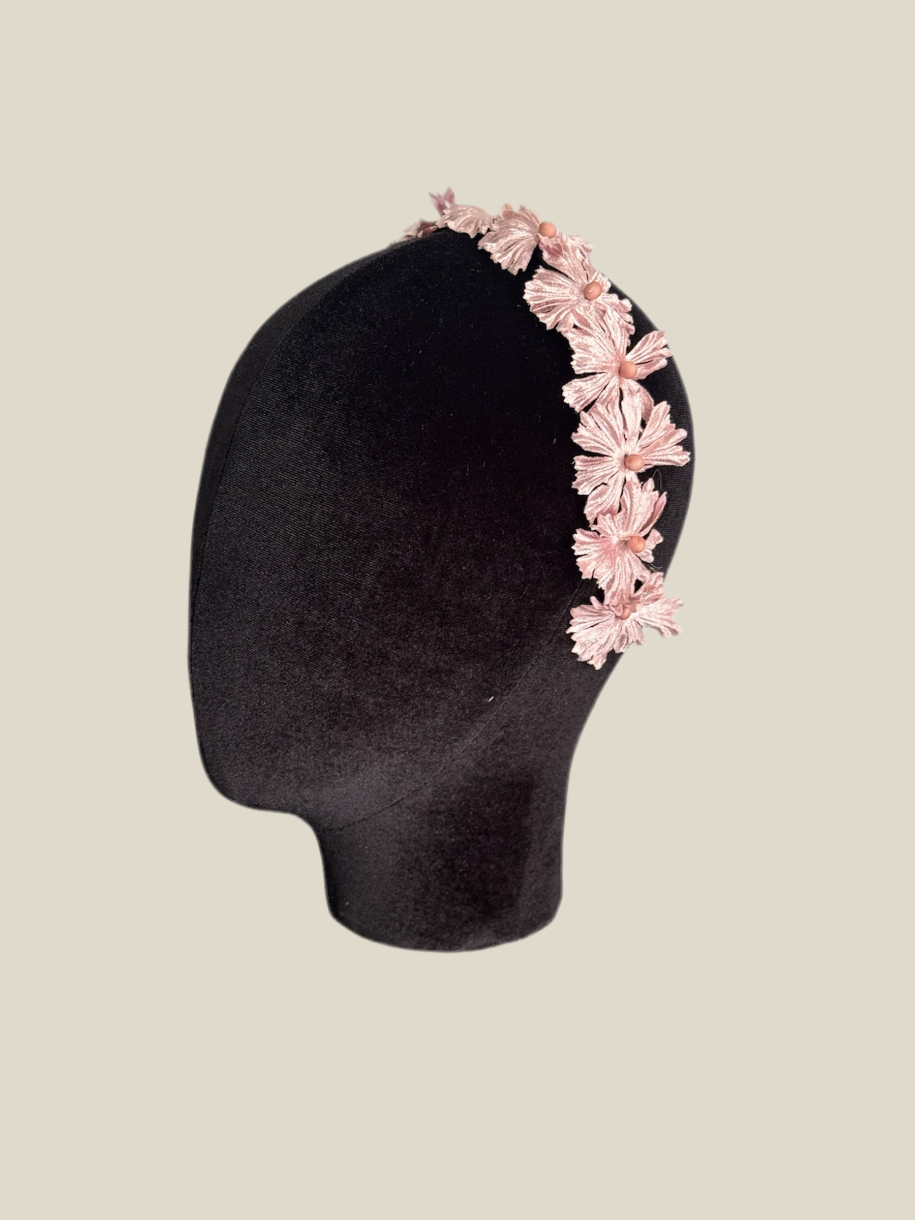 Diadema Margarita rosa claro mini