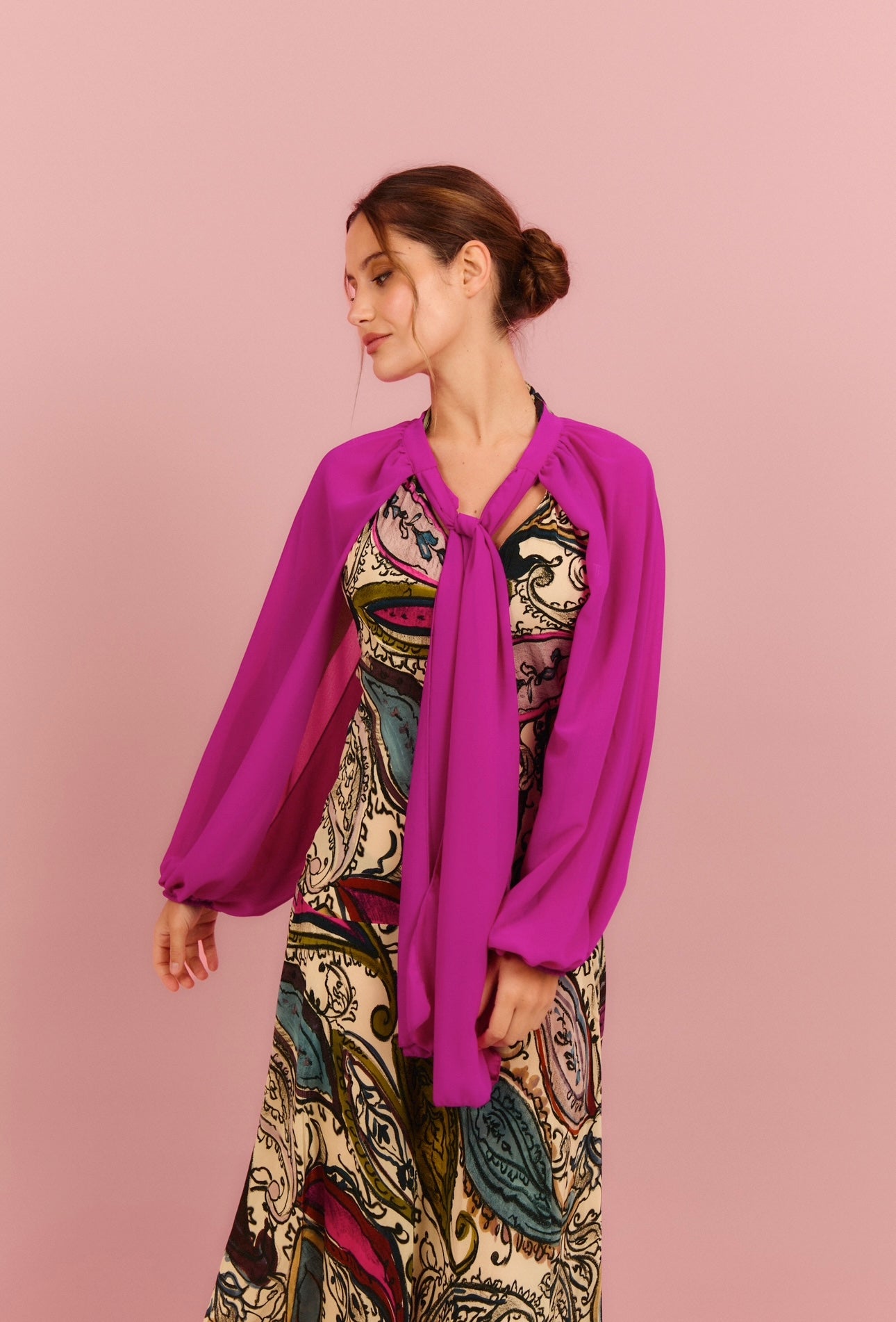 Mangas de crepe buganvilla