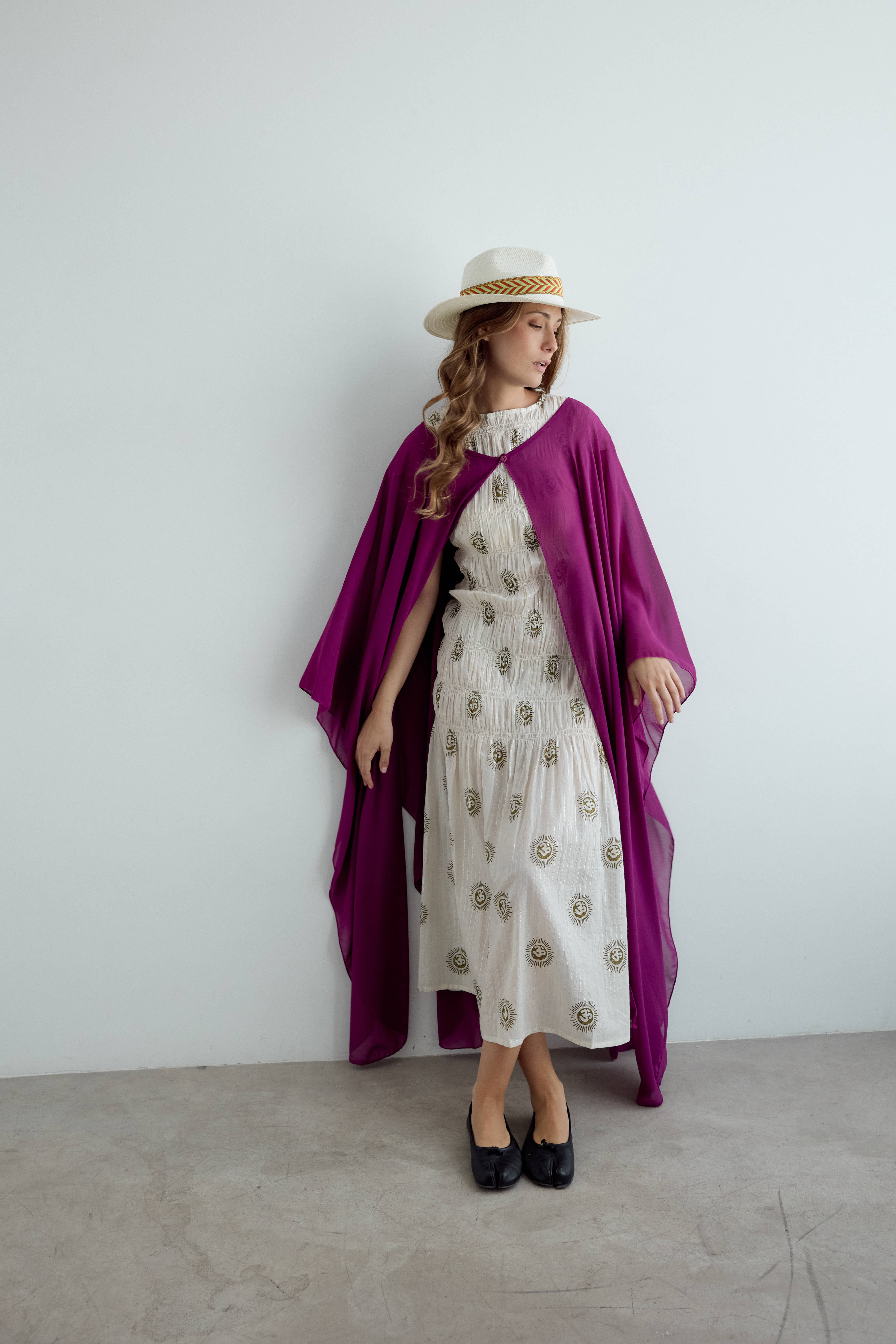 Long bougainvillea crepe cape