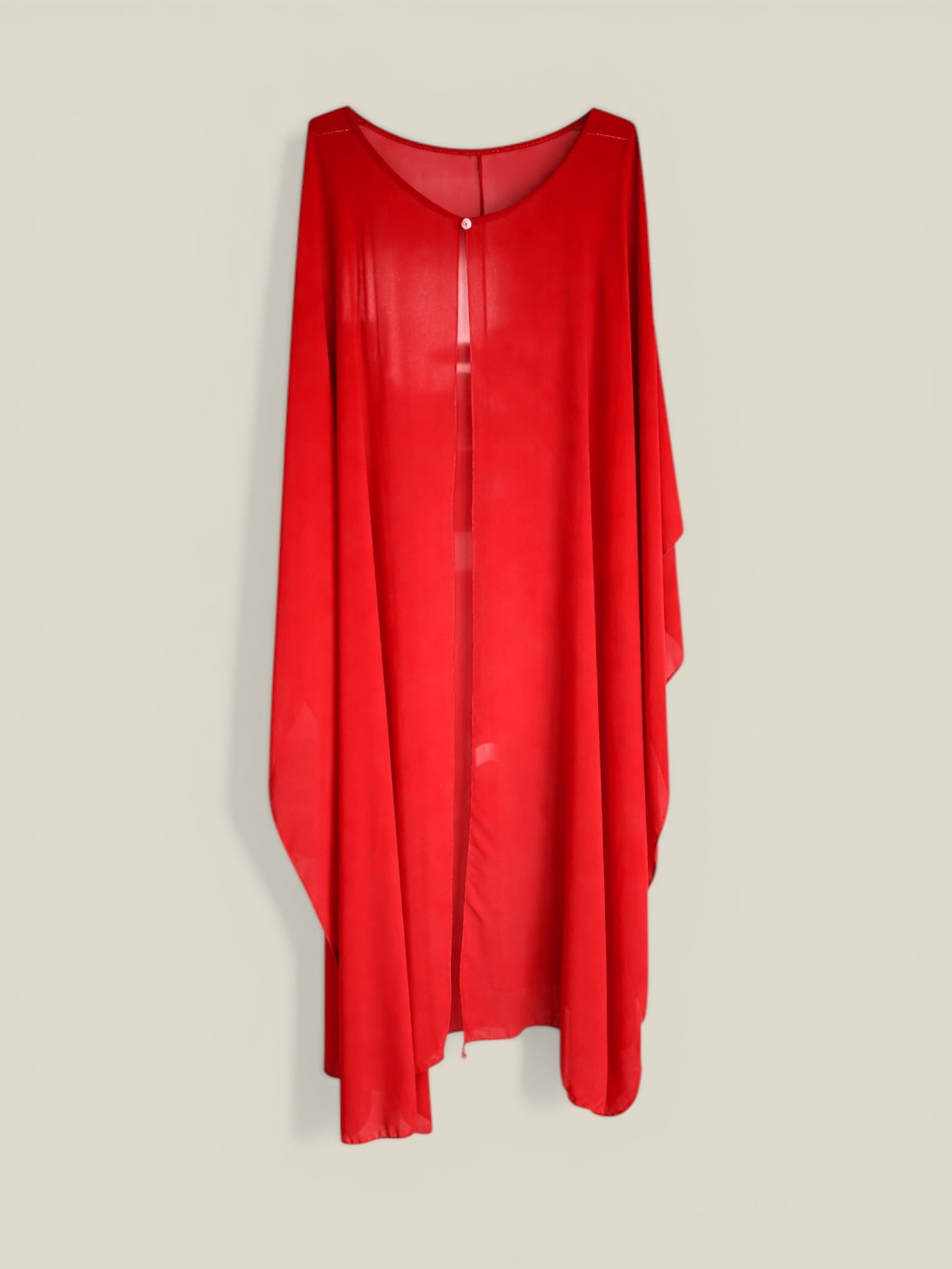 Capa de crepe larga roja