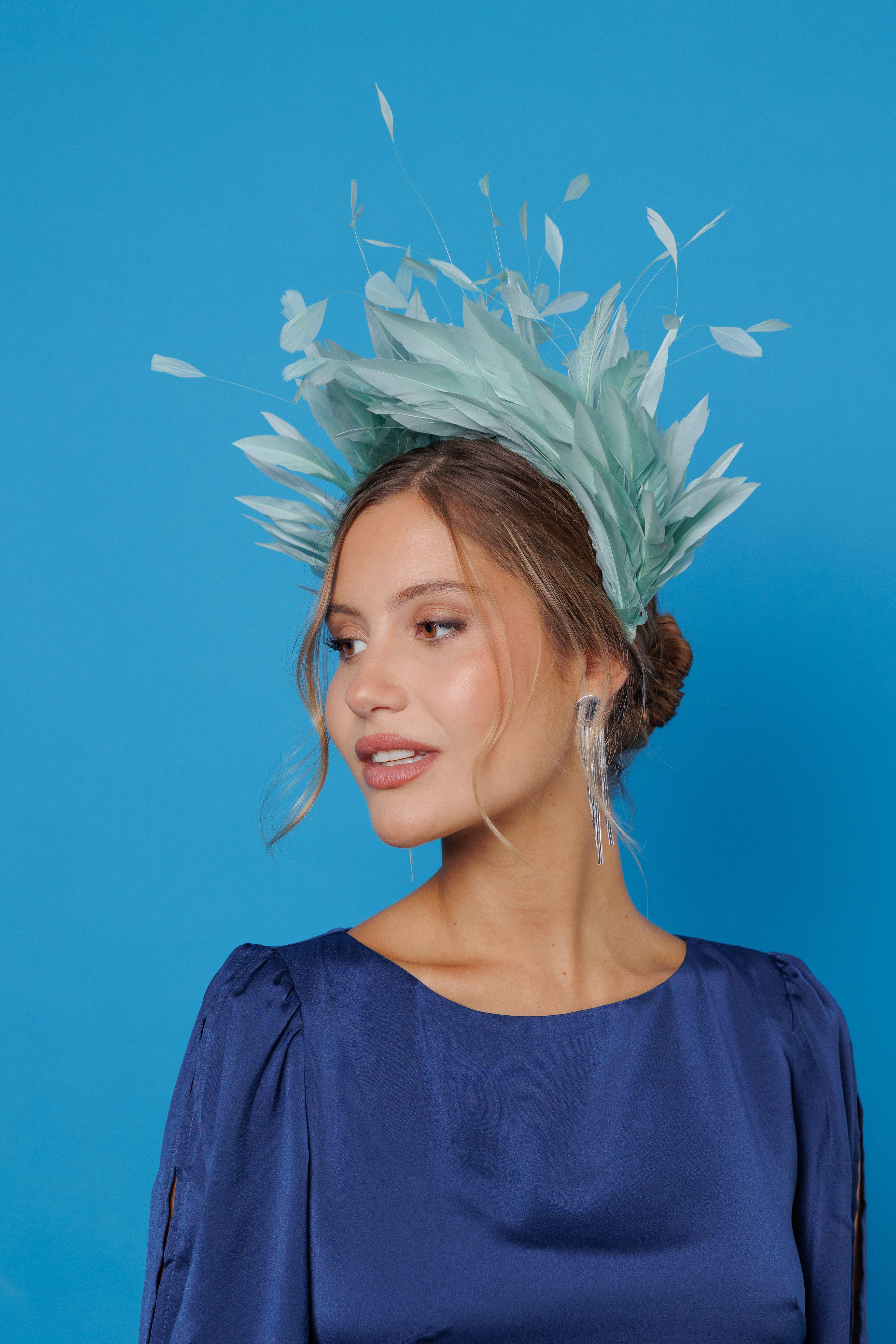 Diadema Avestruz verde