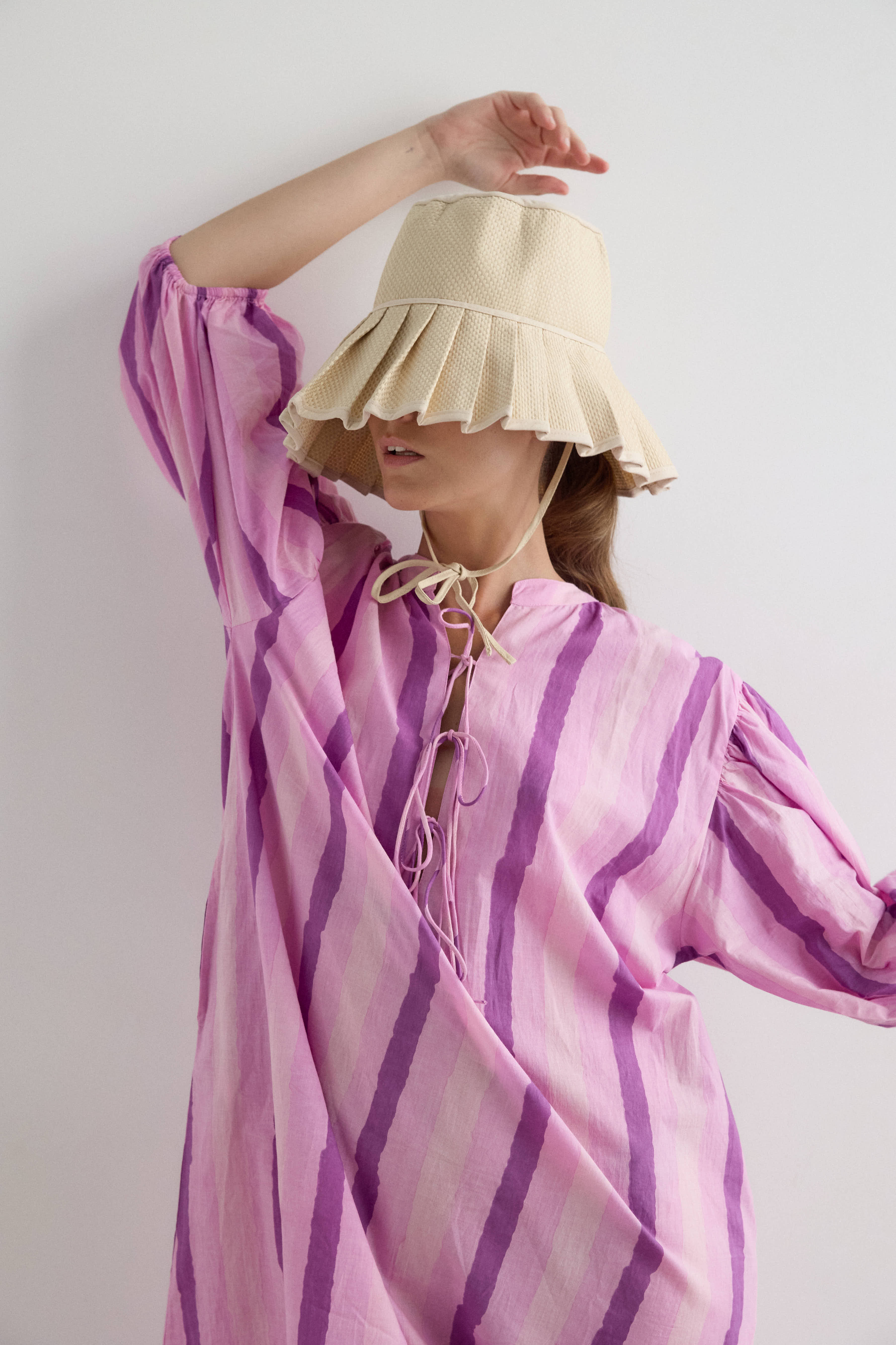 Beige Umbrella Hat