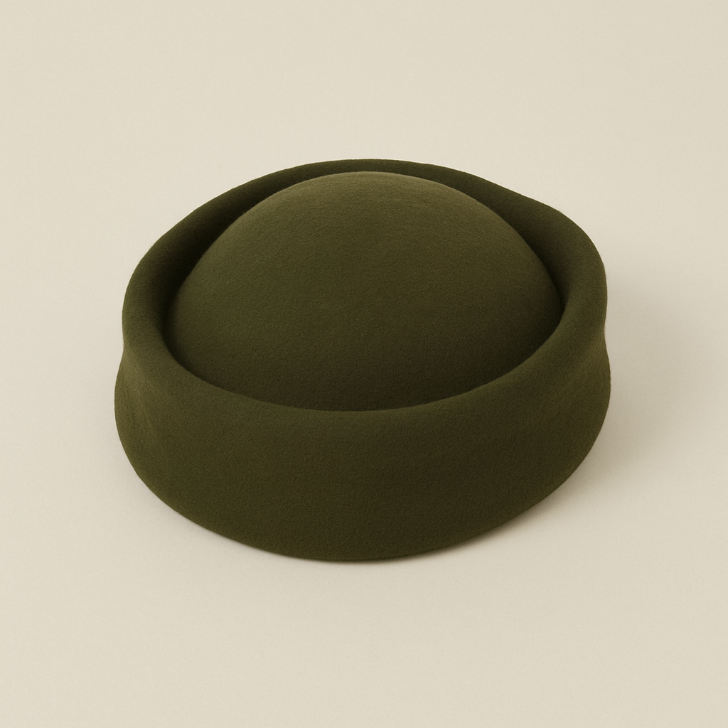 Chapéu Jackie mini verde tipo pillbox