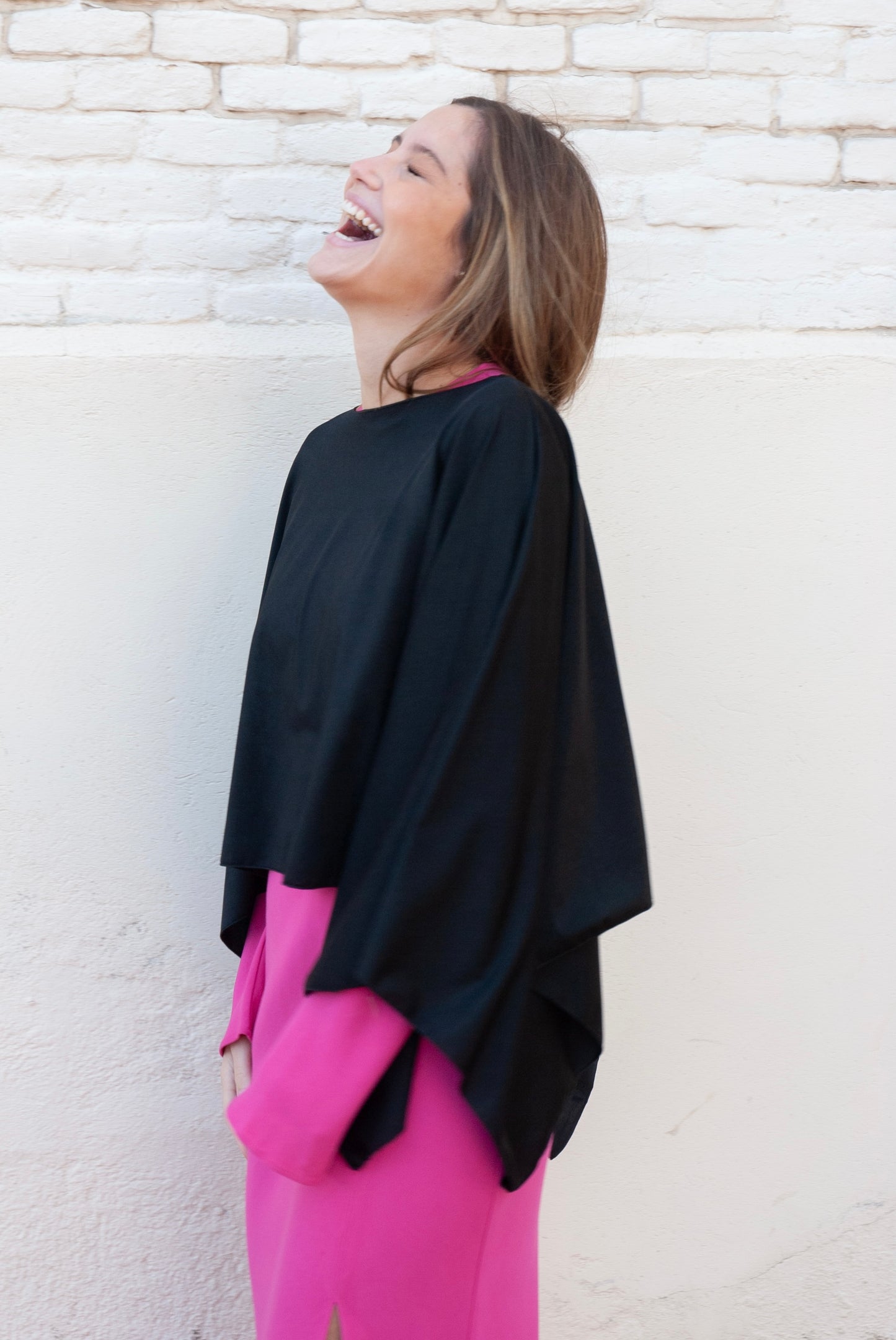 Capa punto de seda negra