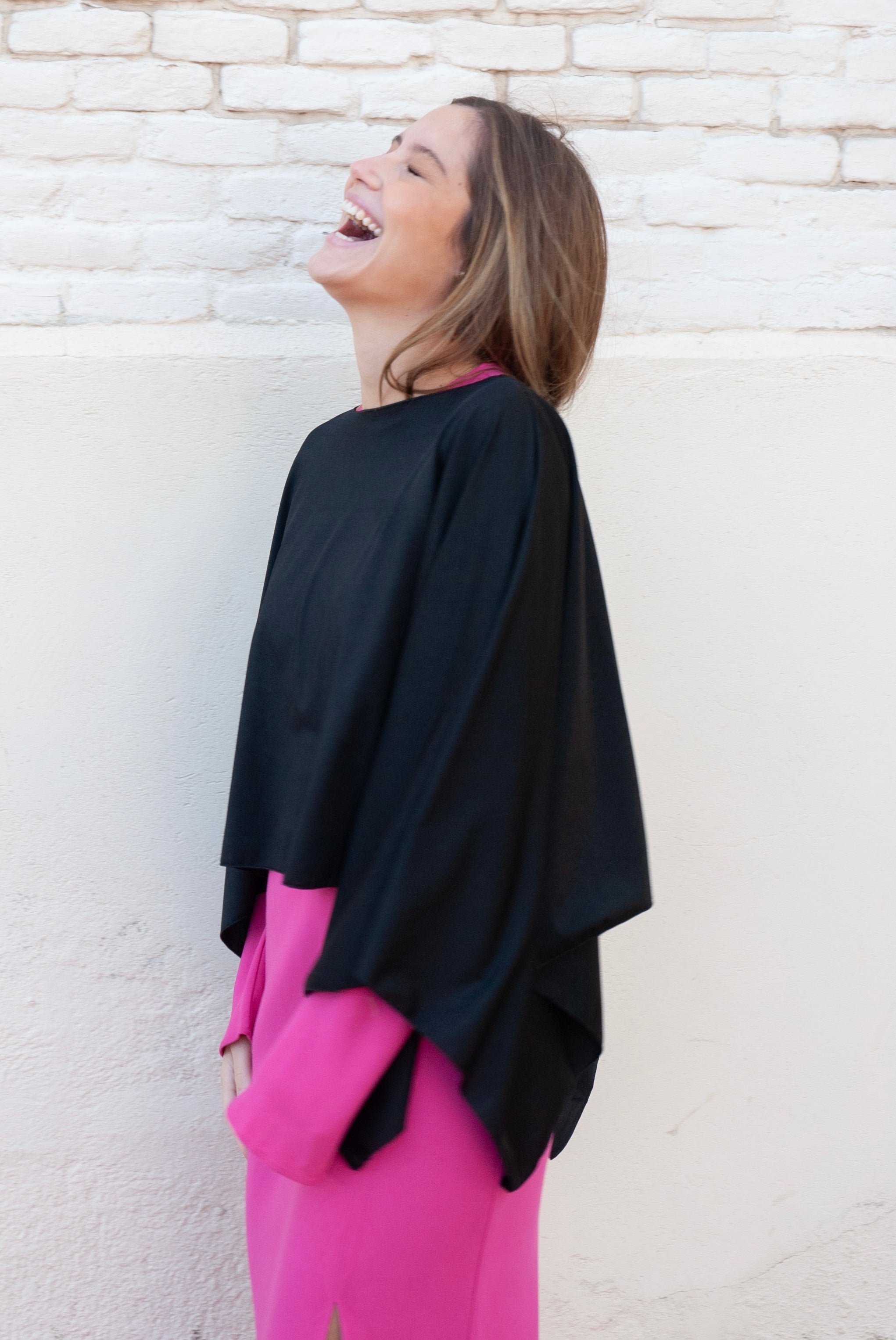 Capa punto de seda Negra