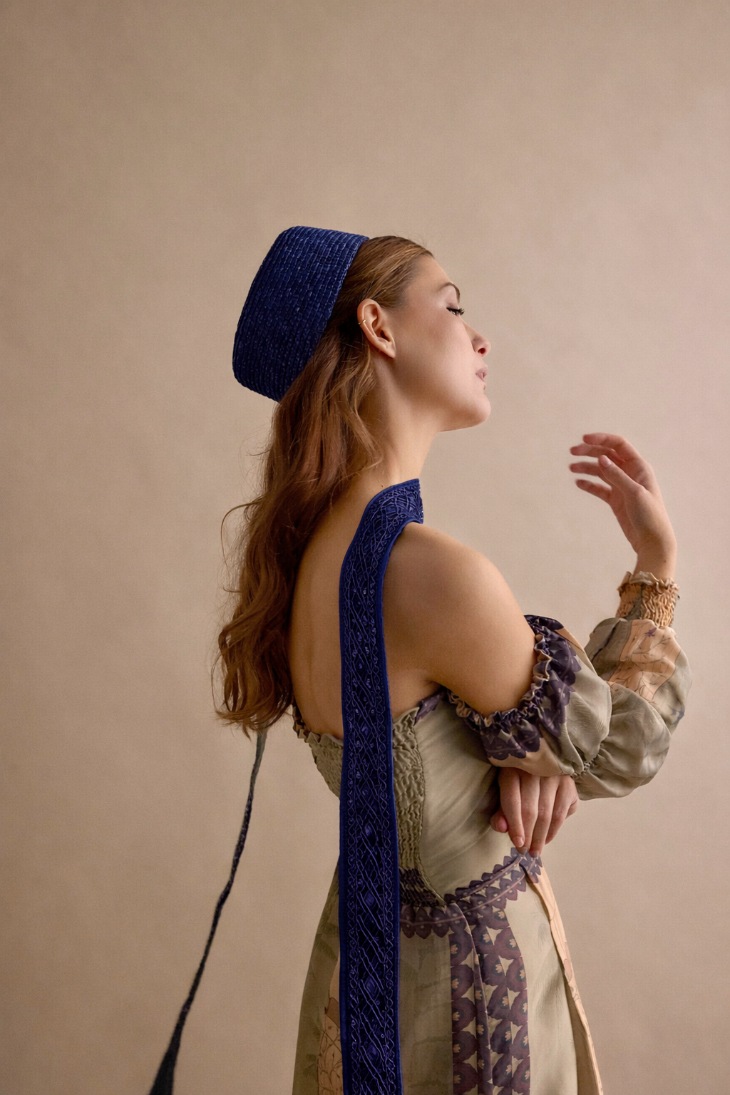 Casquete Celia azul marino