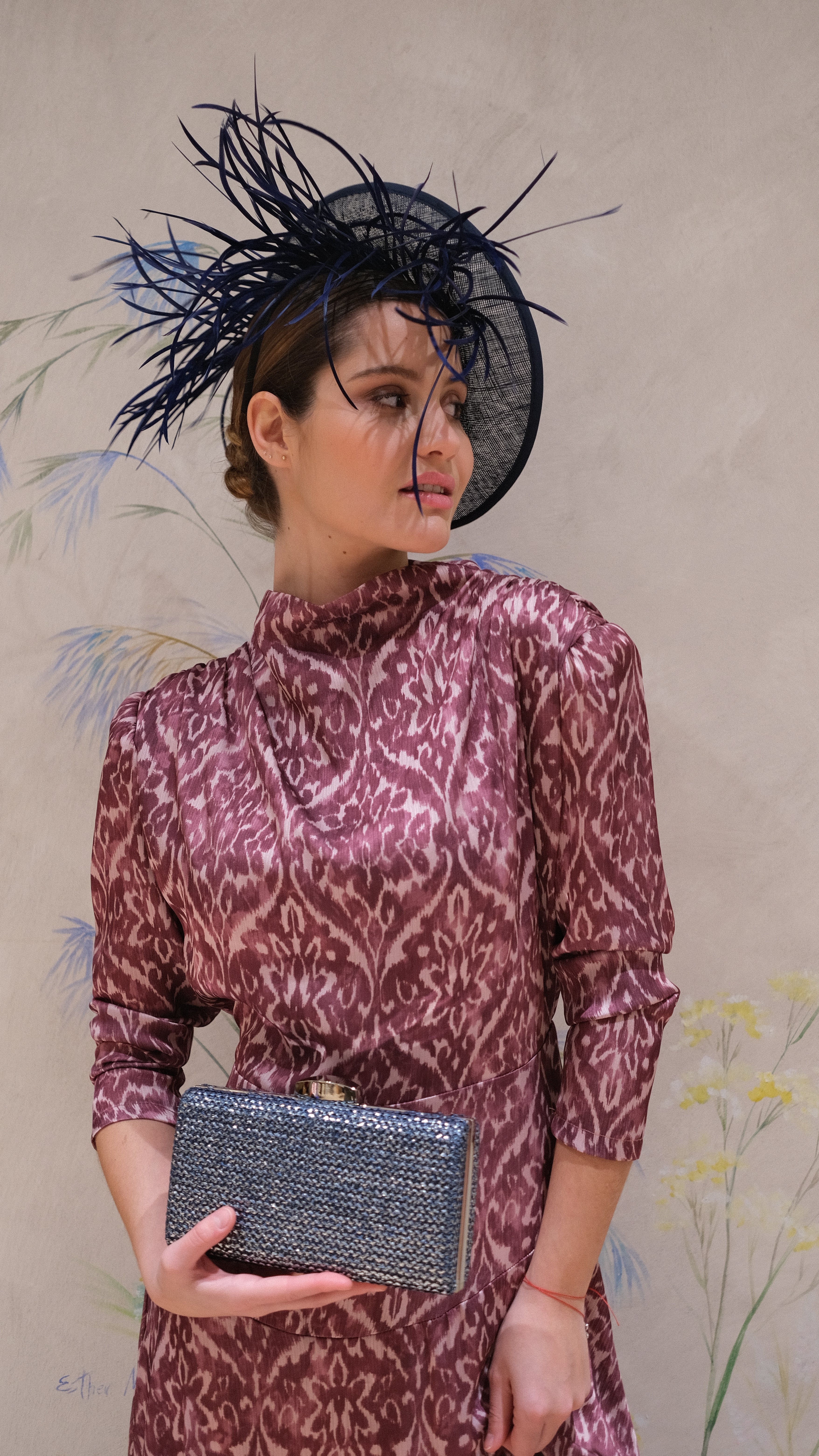 Tocado Pato azul marino