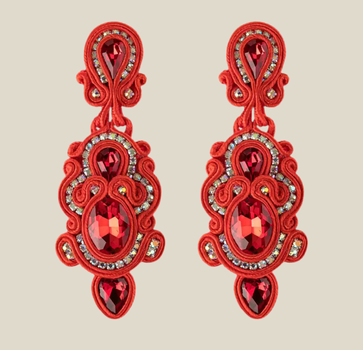 Pendientes Giralda rojos