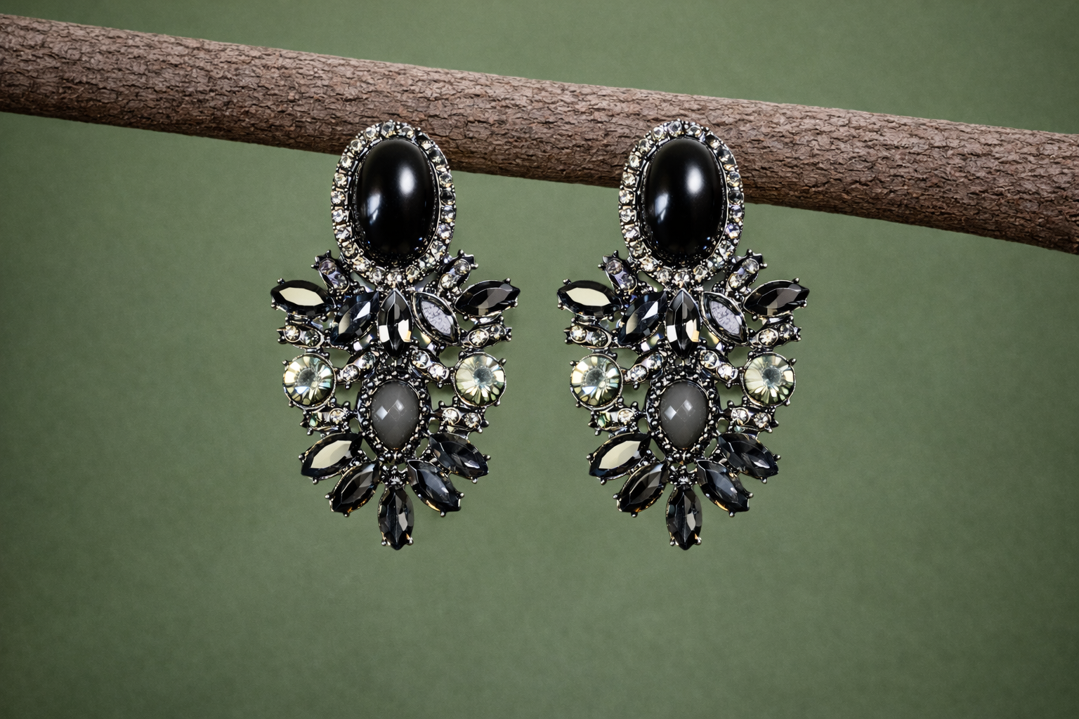 Pendientes Elviria negro