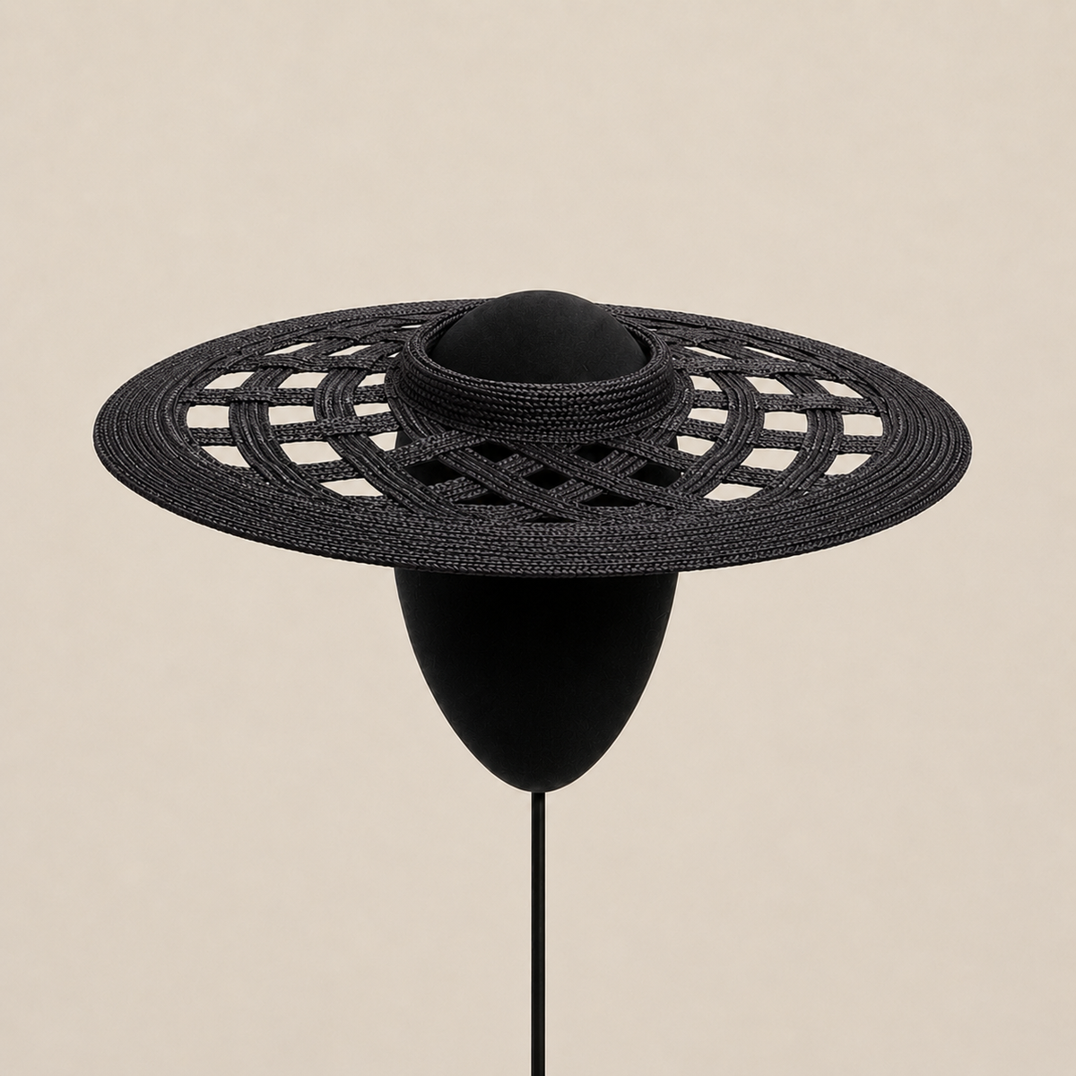Sombrero Ala calada negra