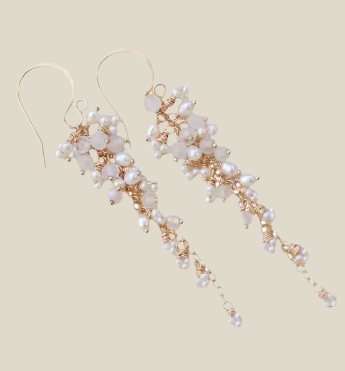 Pendientes Mare blancos