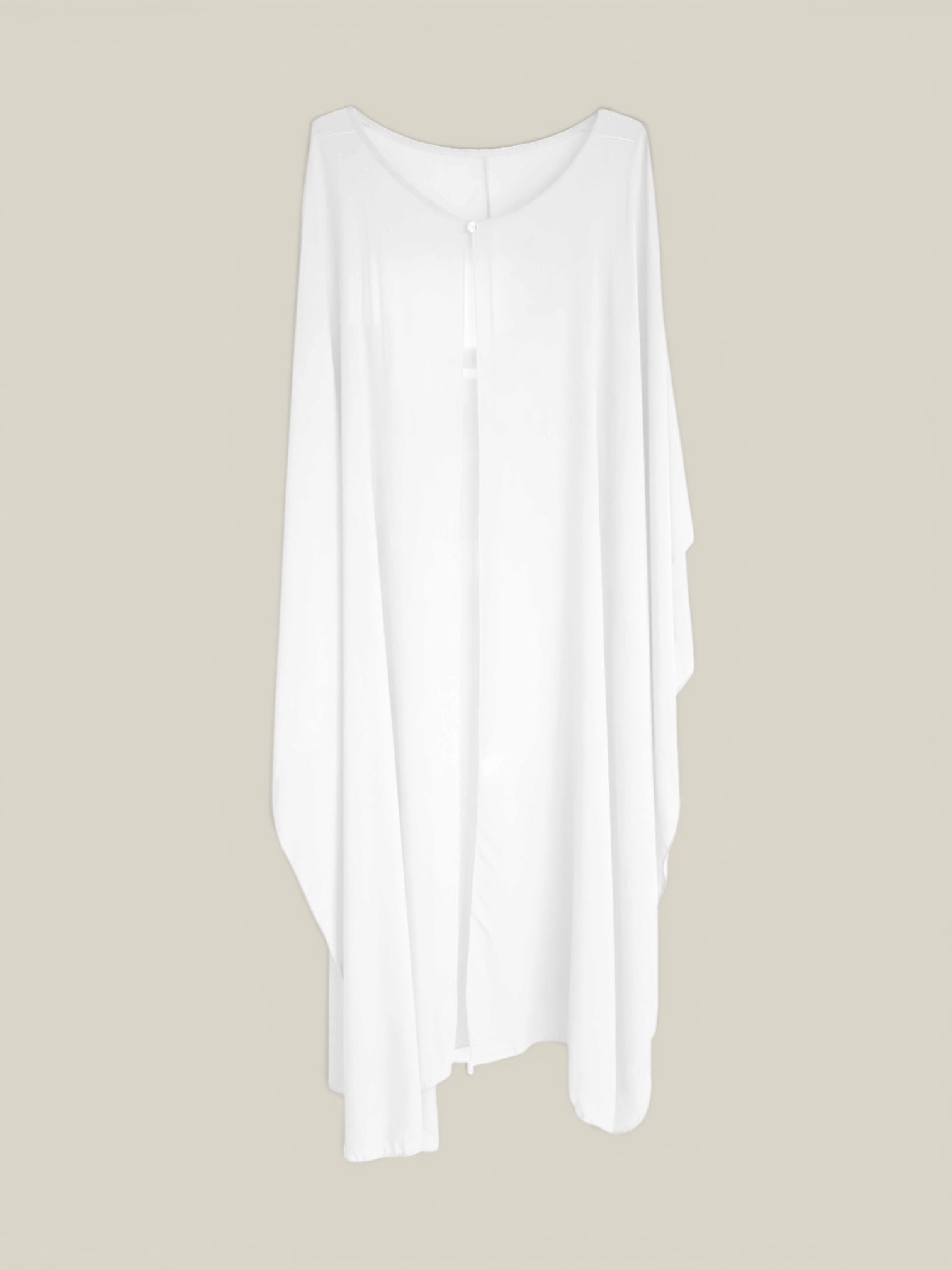 Capa de crepe larga blanca