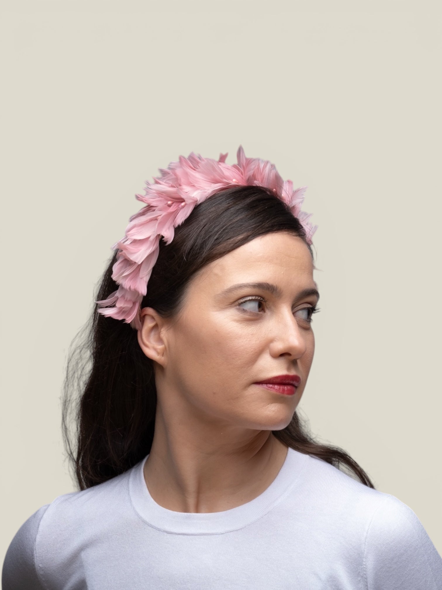 Parakeet Old pink headband
