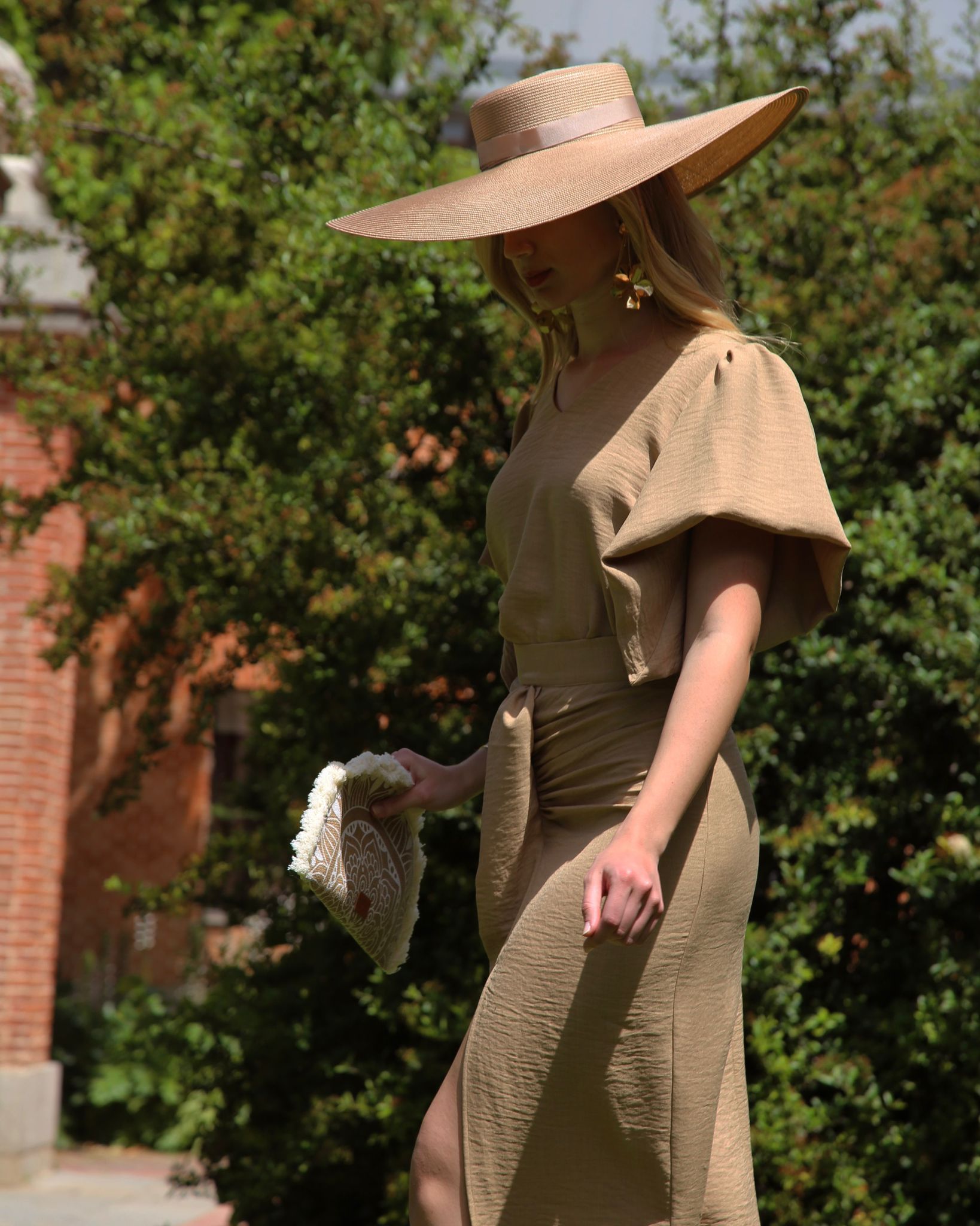 Wide brim hat Pura beige