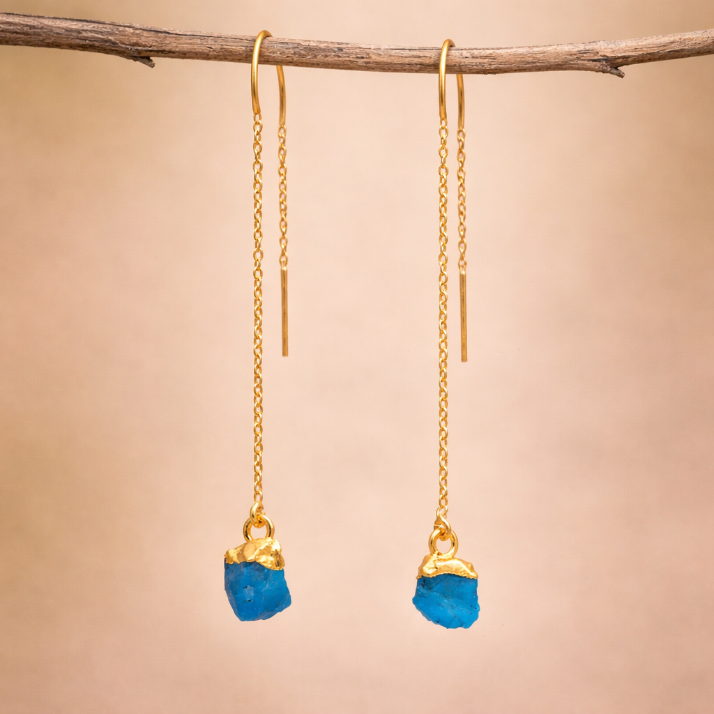Pendientes Mineral Azul