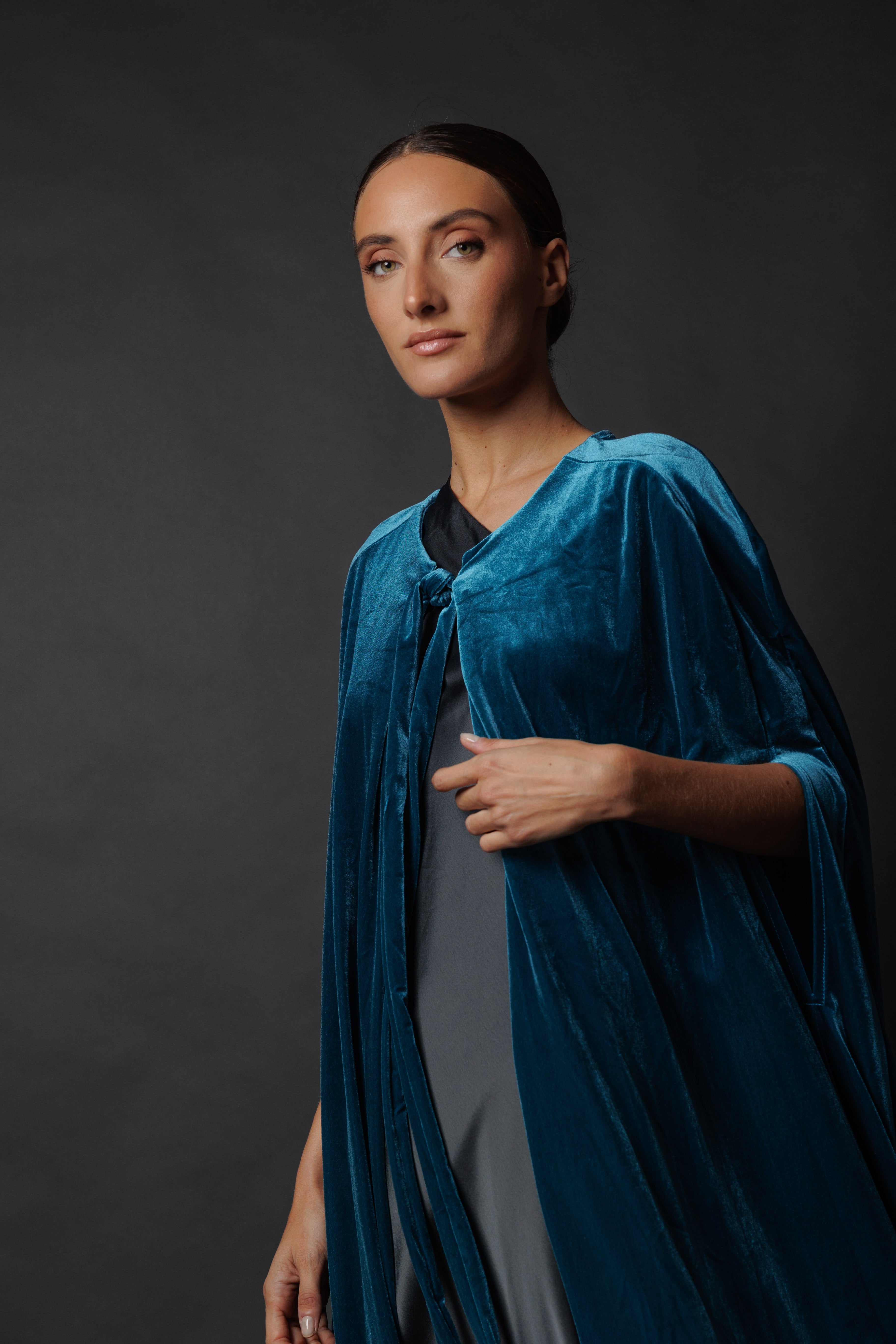 Capa de terciopelo Larga Petróleo