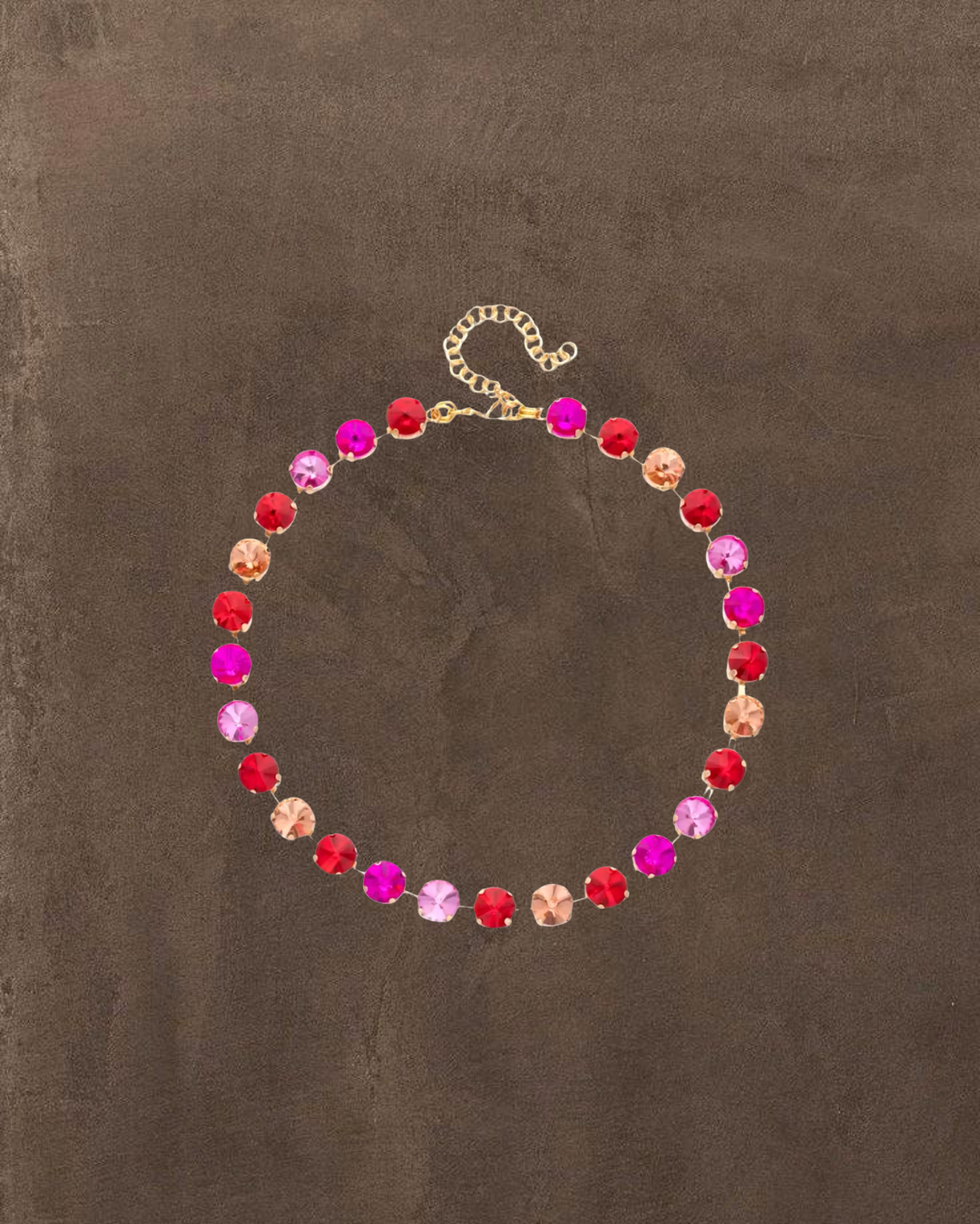 Nuit necklace in pink and orange