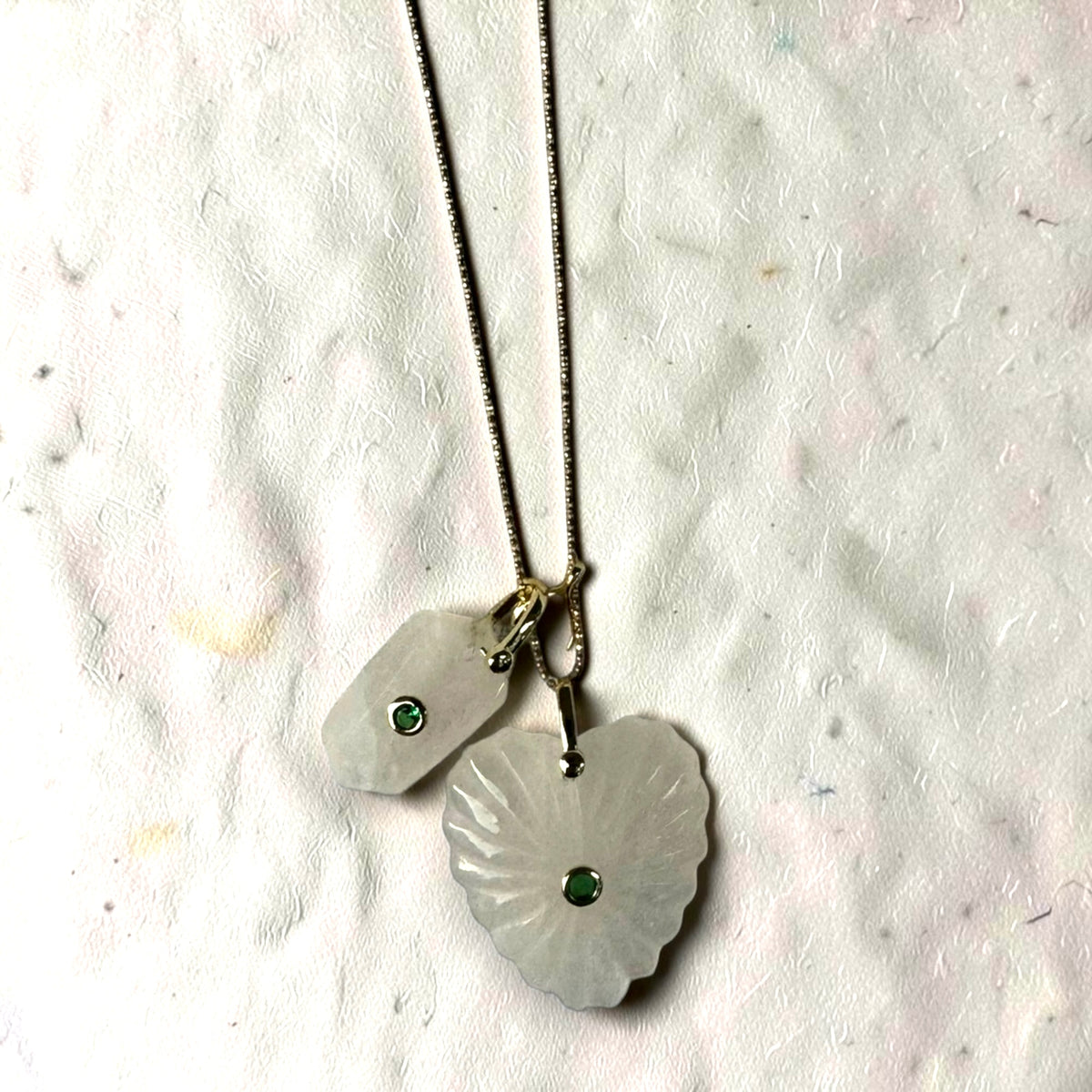 Collar Corazón blanco
