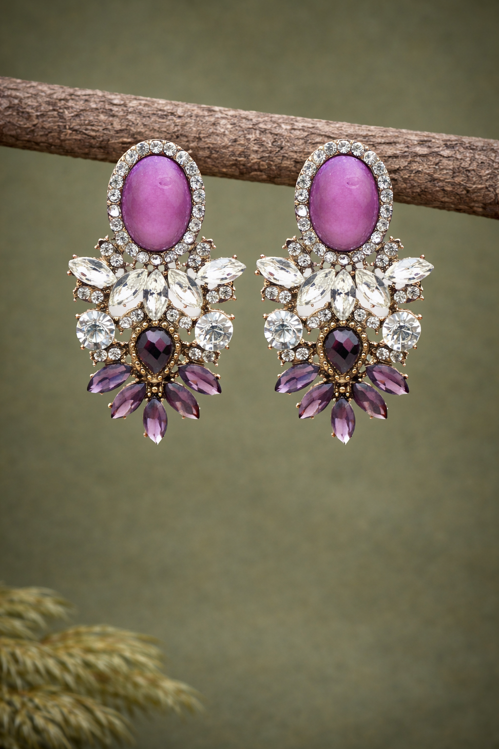 Pendientes Elviria buganvilla