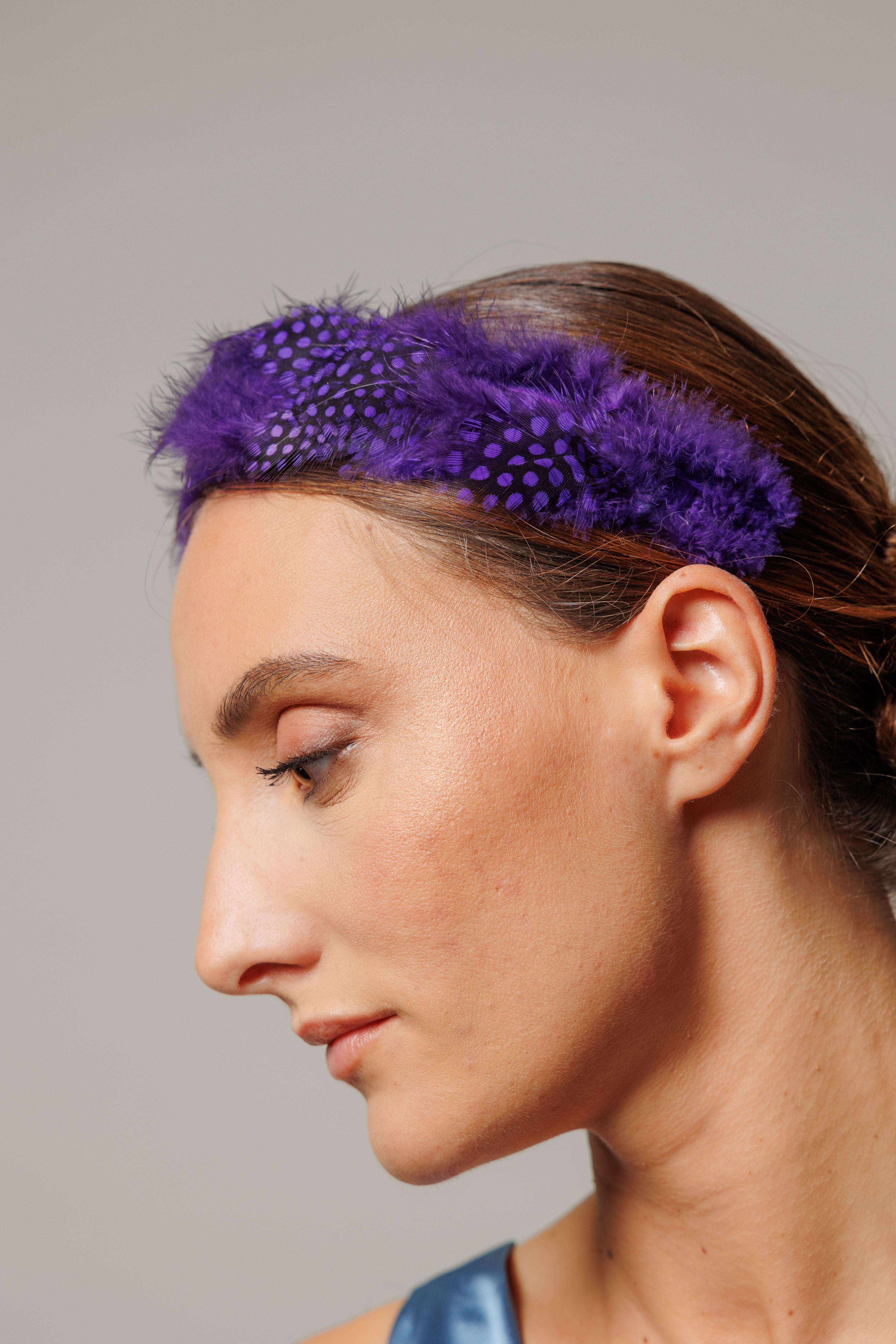 Mauve Speckled Bird Headband