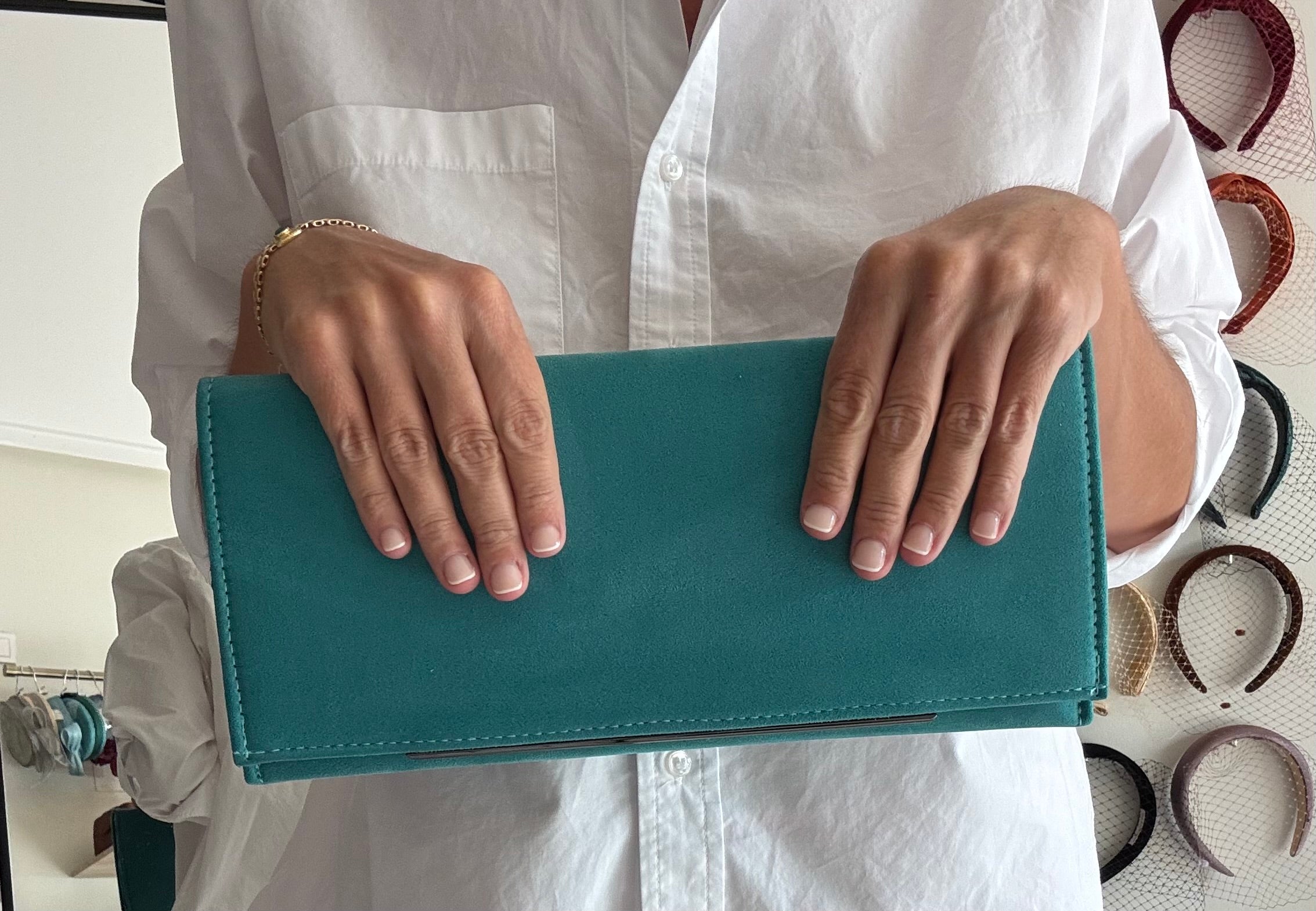 Dark Aquamarine Folio Bag
