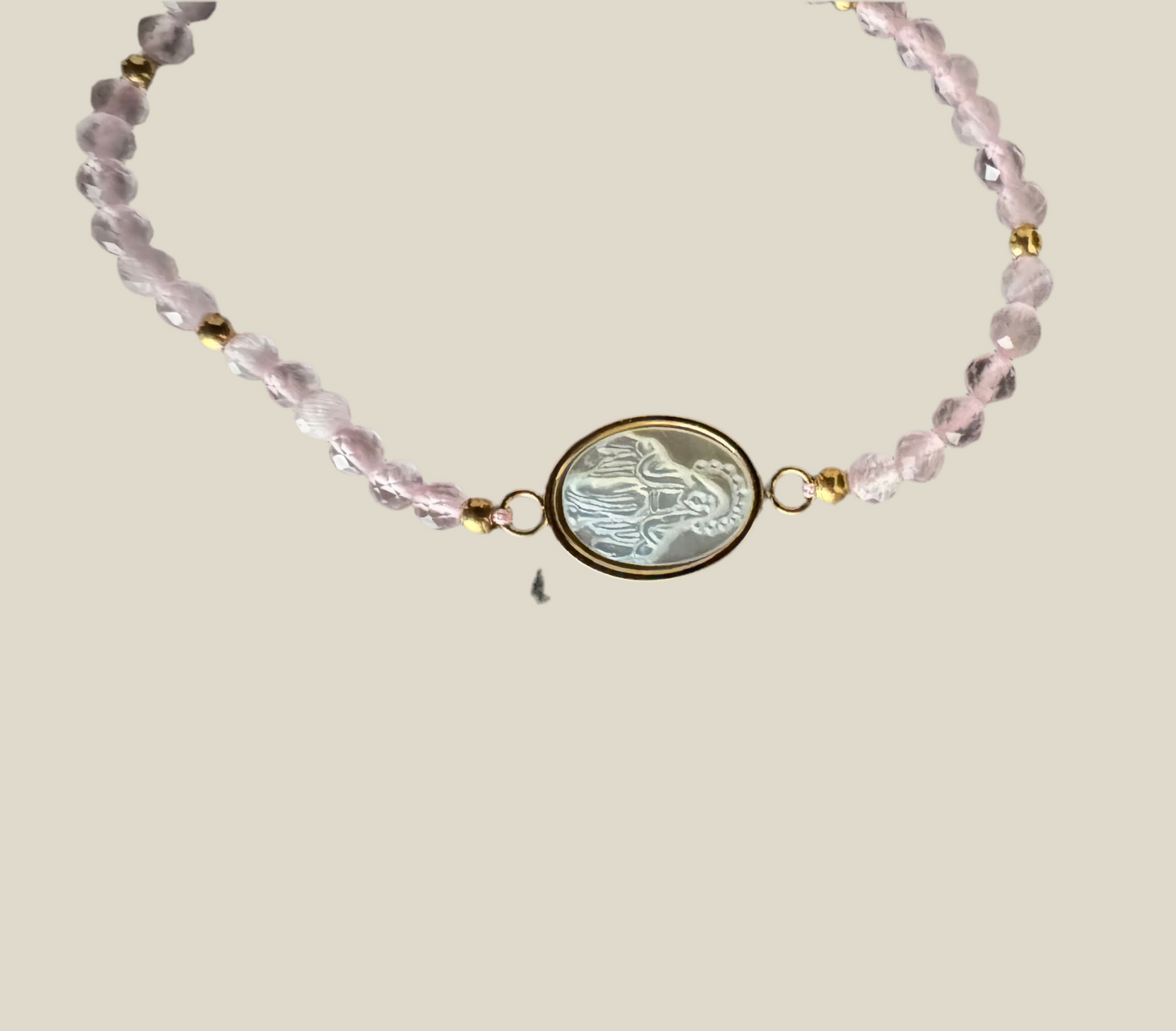 Pulsera Virgen rosa viejo