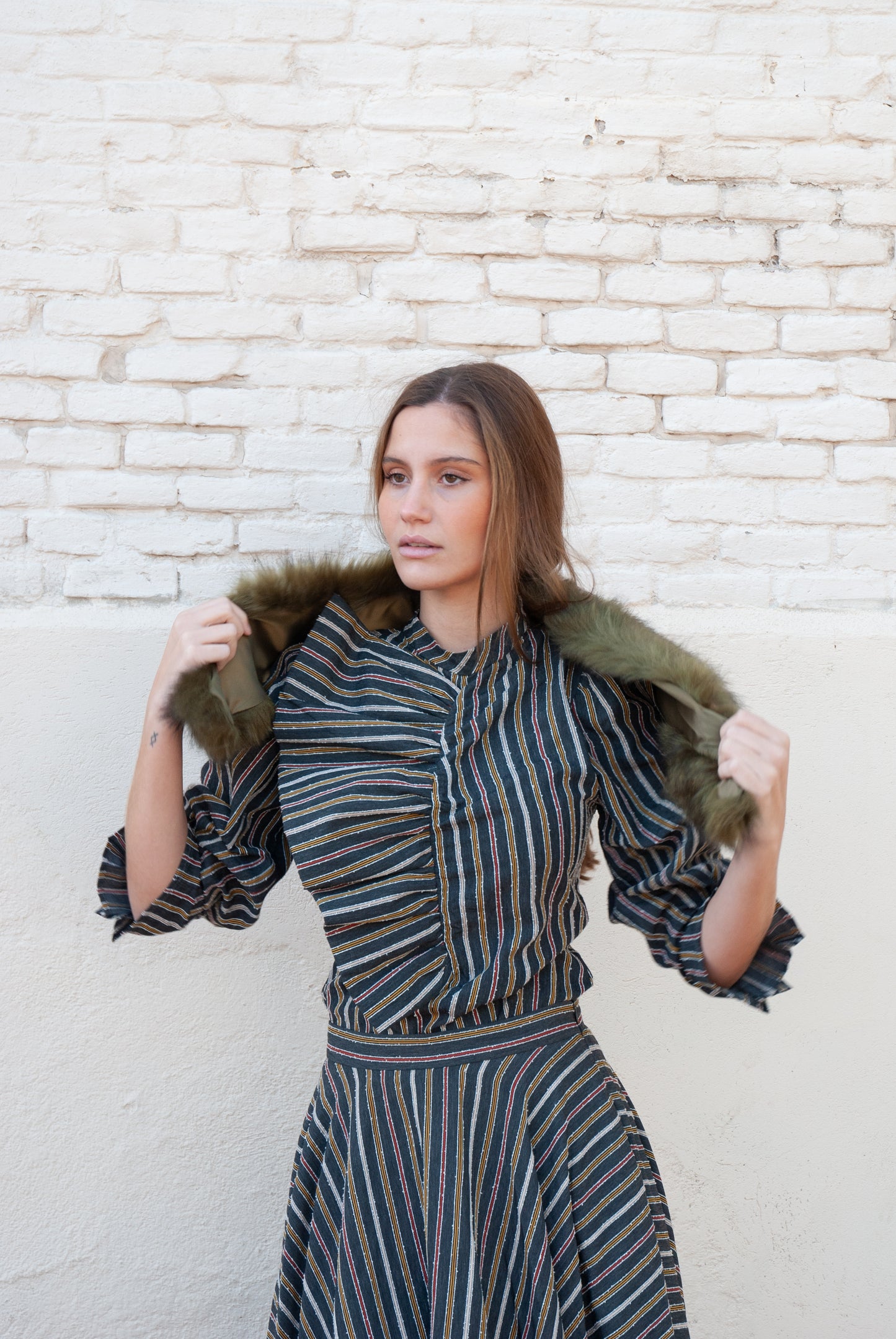 Cuello de pelo verde