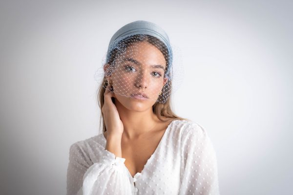 Baby blue duchess headband