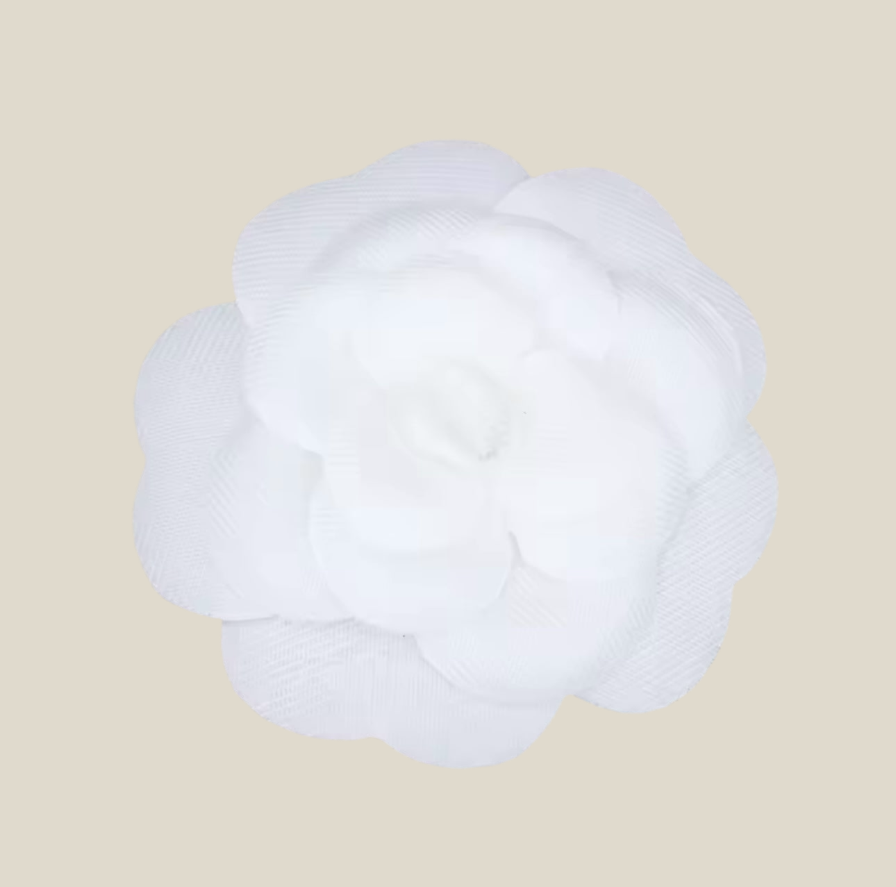 Broche Camelia blanco fieltro
