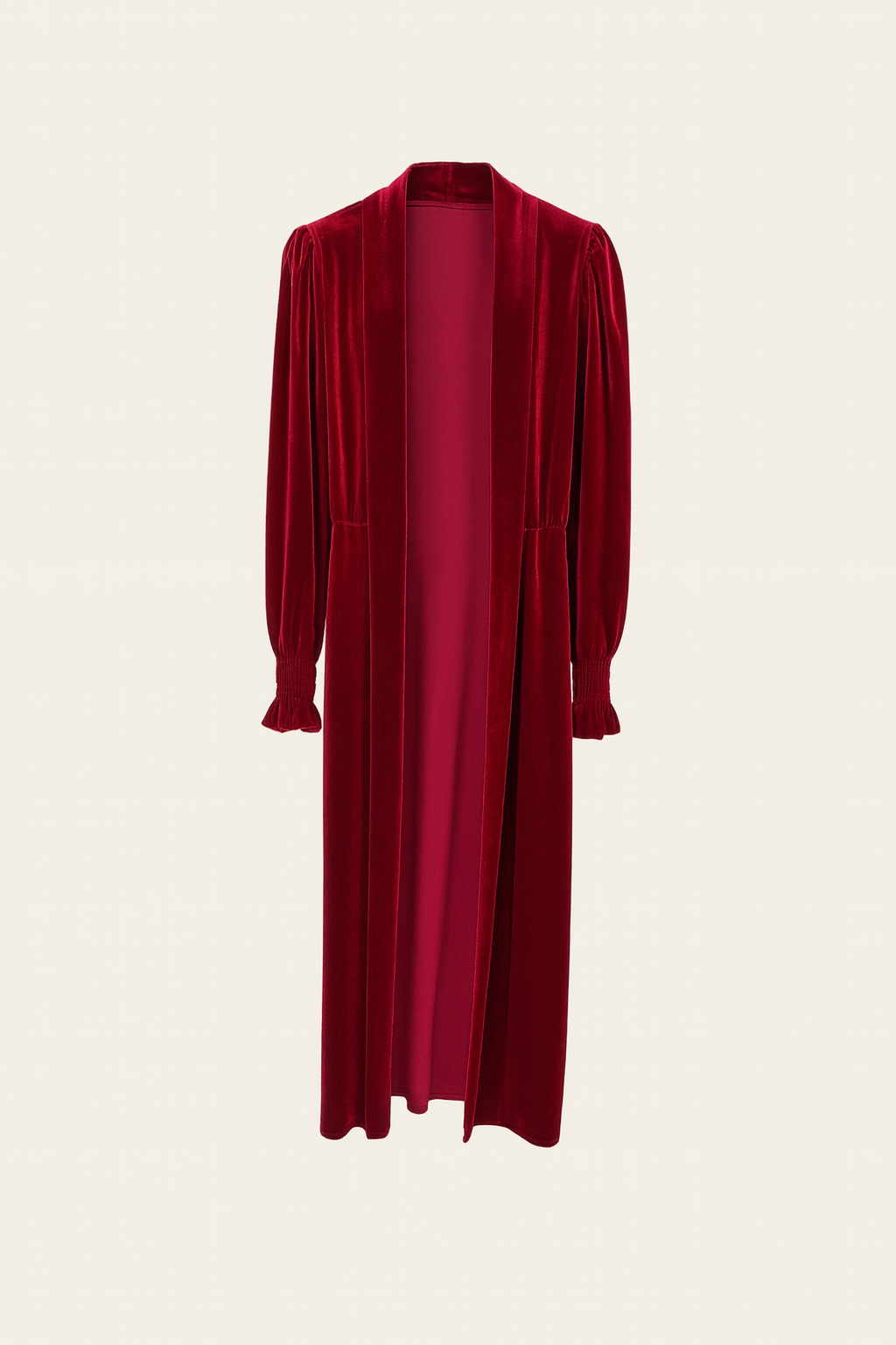 Abrigo de terciopelo Rojo