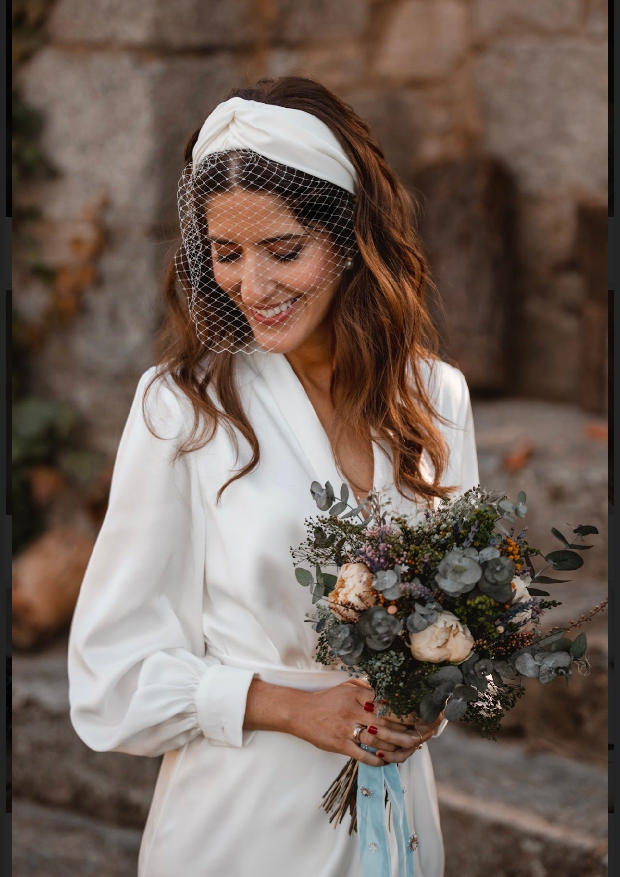 White Baroness Crepe Headband