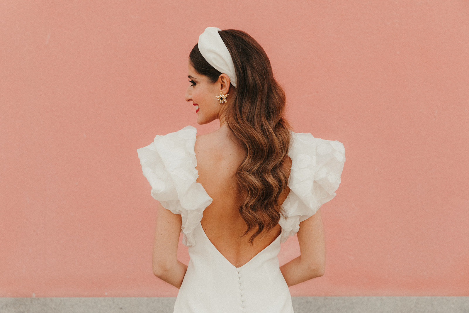 White Baroness Crepe Headband